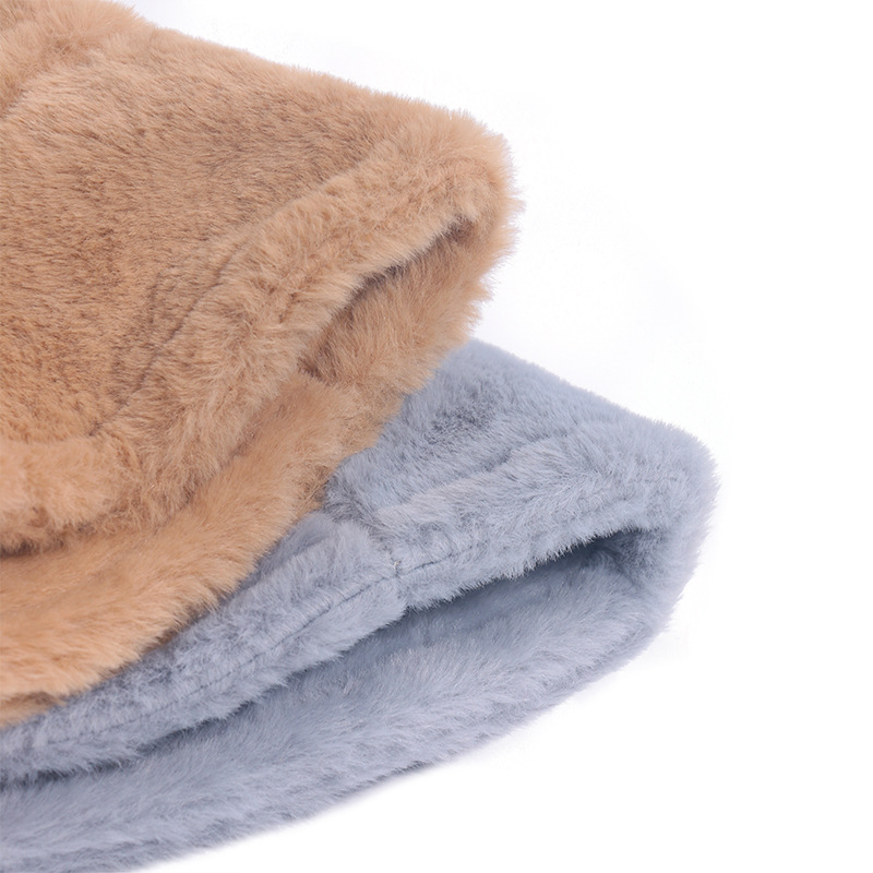 1 Piece Solid Color Plush Fisherman's Hat Picture4