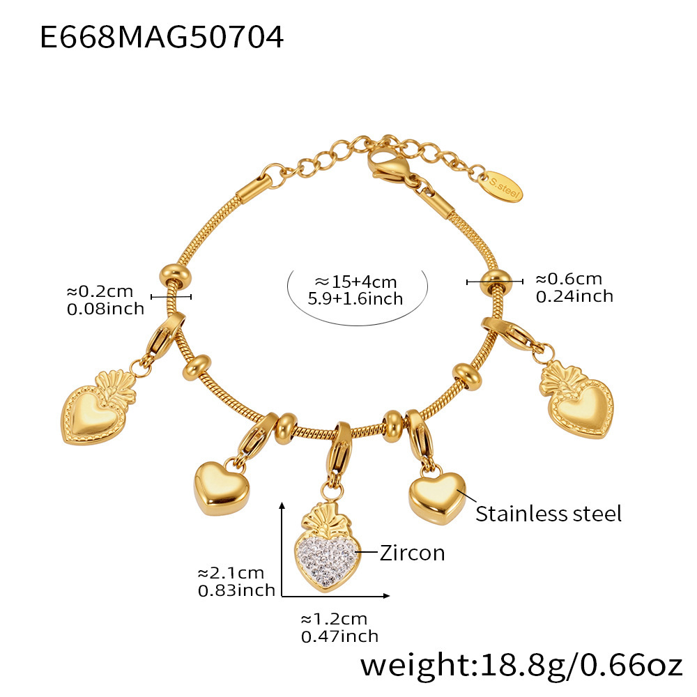 E668-Gold DIY Love Bracelet 15+4cm Picture13