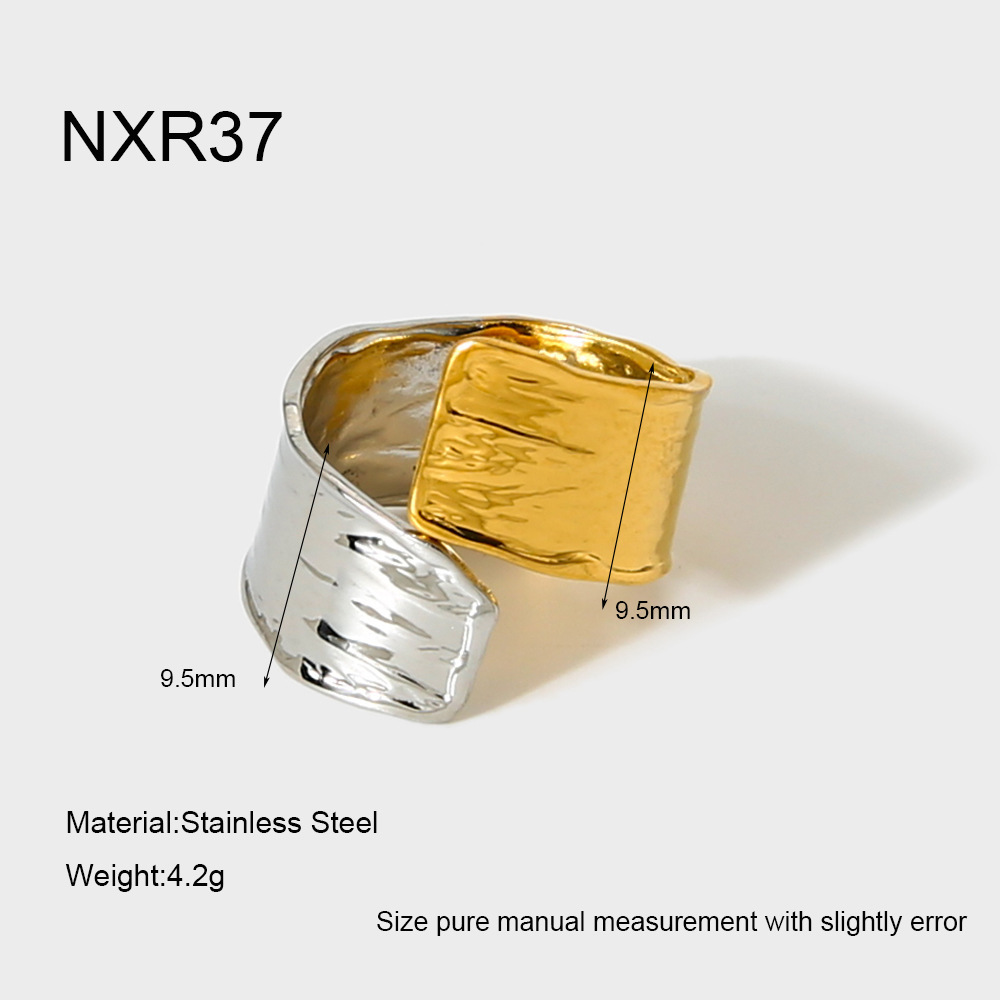 Set di 1 anello da donna in acciaio inossidabile con patchwork a forma di cuore retrò di lusso h5 