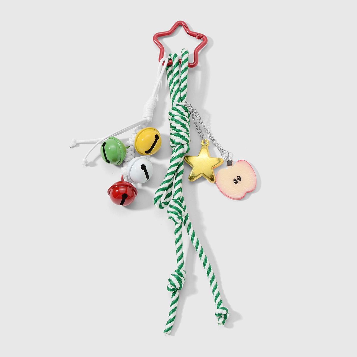 1 multi-color bell star keychain Picture2
