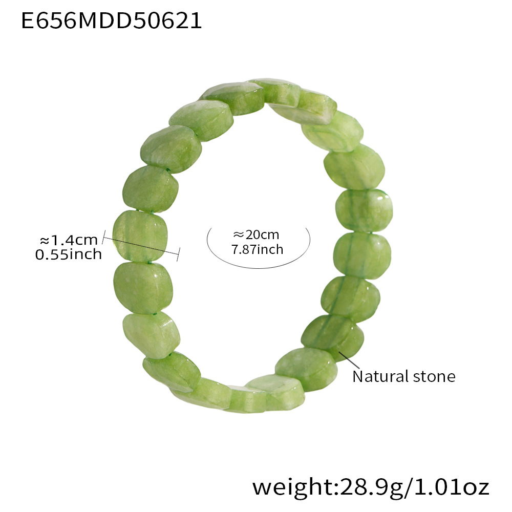 1 Piece Polychrome Beads Natural Stones Women's Beaded Bracelets 