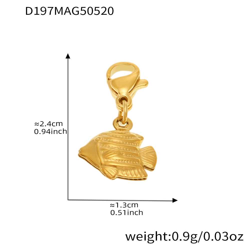 D197-Golden fish pendant 4 pieces Picture9