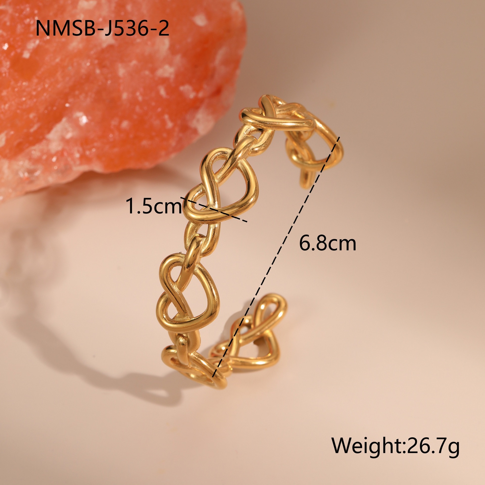 NMSB-J536-2 Multi-heart bracelet Picture2
