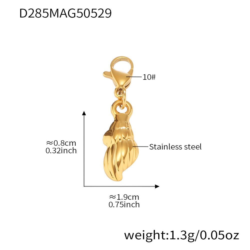 D285-Golden conch pendant 4 pieces Picture13