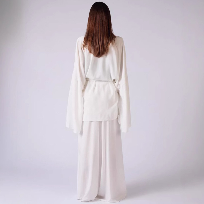 FLY-TEST 1 Pair 2025 Cross-border High-end Fashion Comfortable Home Wear Two-wear Cardigan Lace-up Long-sleeved Trousers Two-piece Suit Women's Knitted Cardigan h5 Picture5