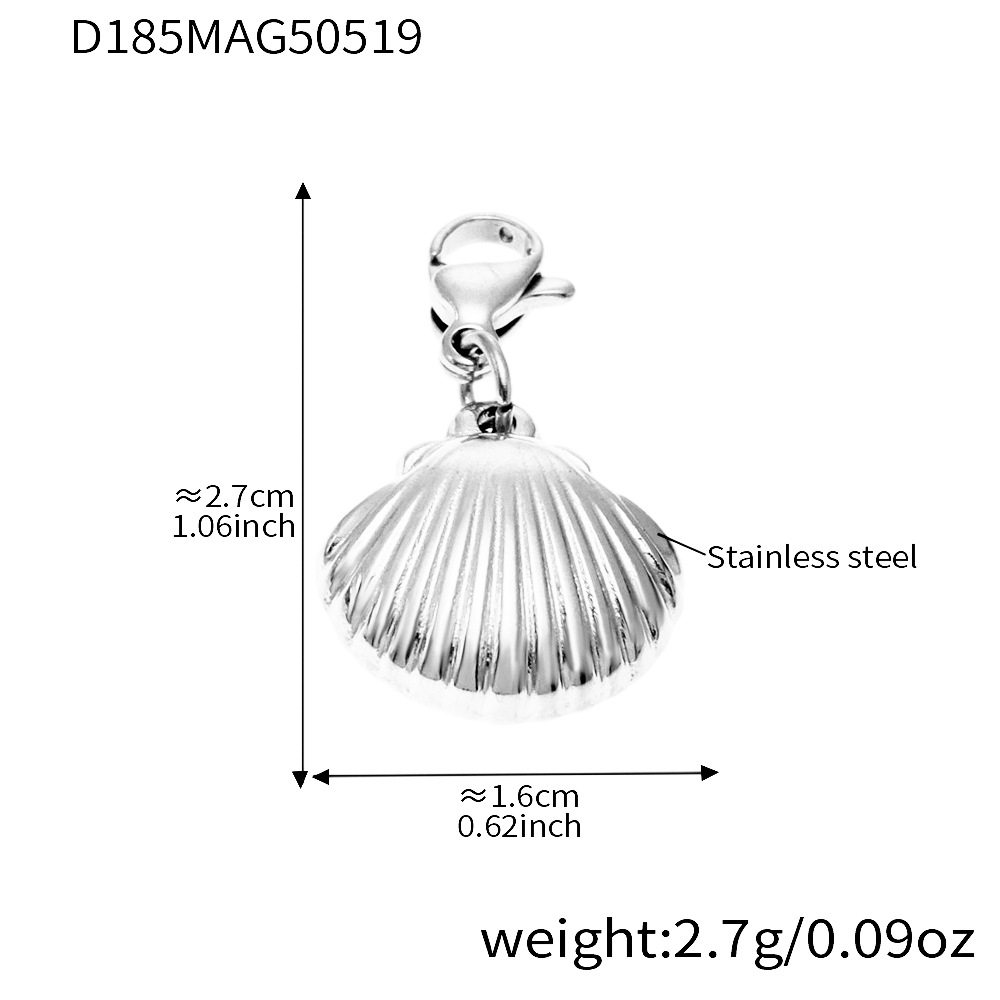 D183-Steel Shell Pendant 2pcs Picture6
