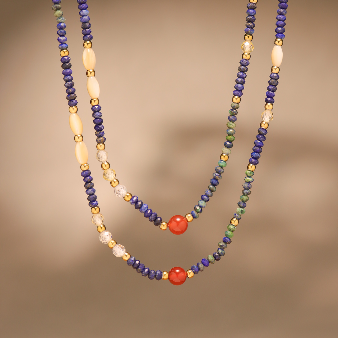 1 Piece Classic Series Elegant Beads Natural Stones Women's Beaded Necklaces Picture7