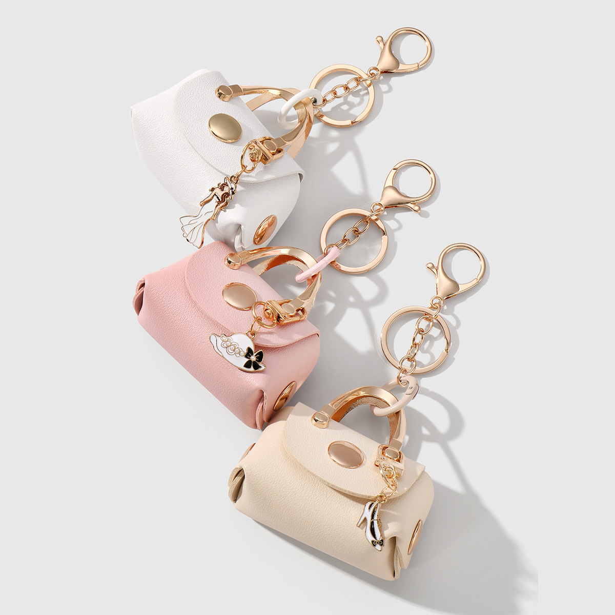1 Piece Solid Color Mini Bag Charm 2