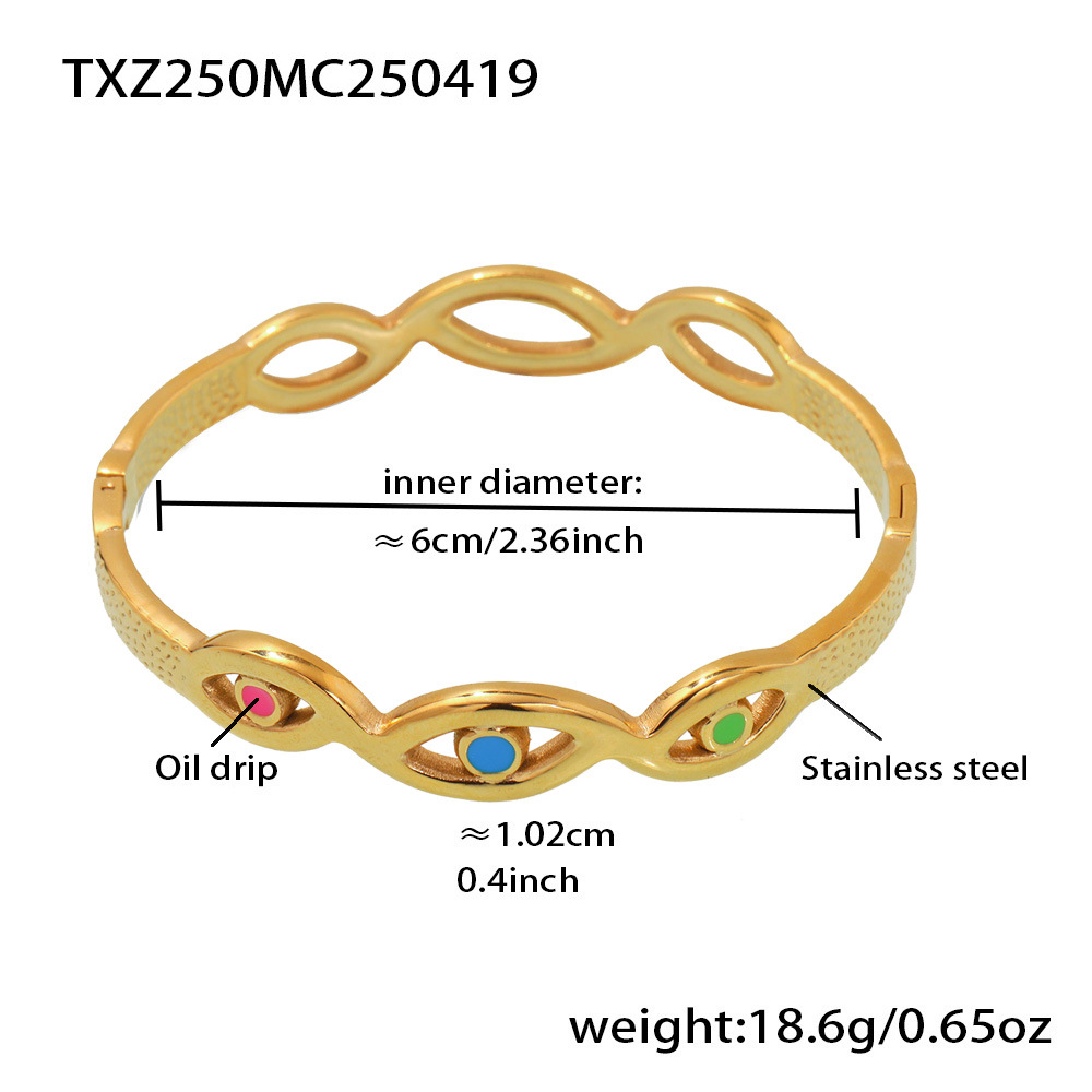 TXZ250-Gold Demon Eye Bracelet 