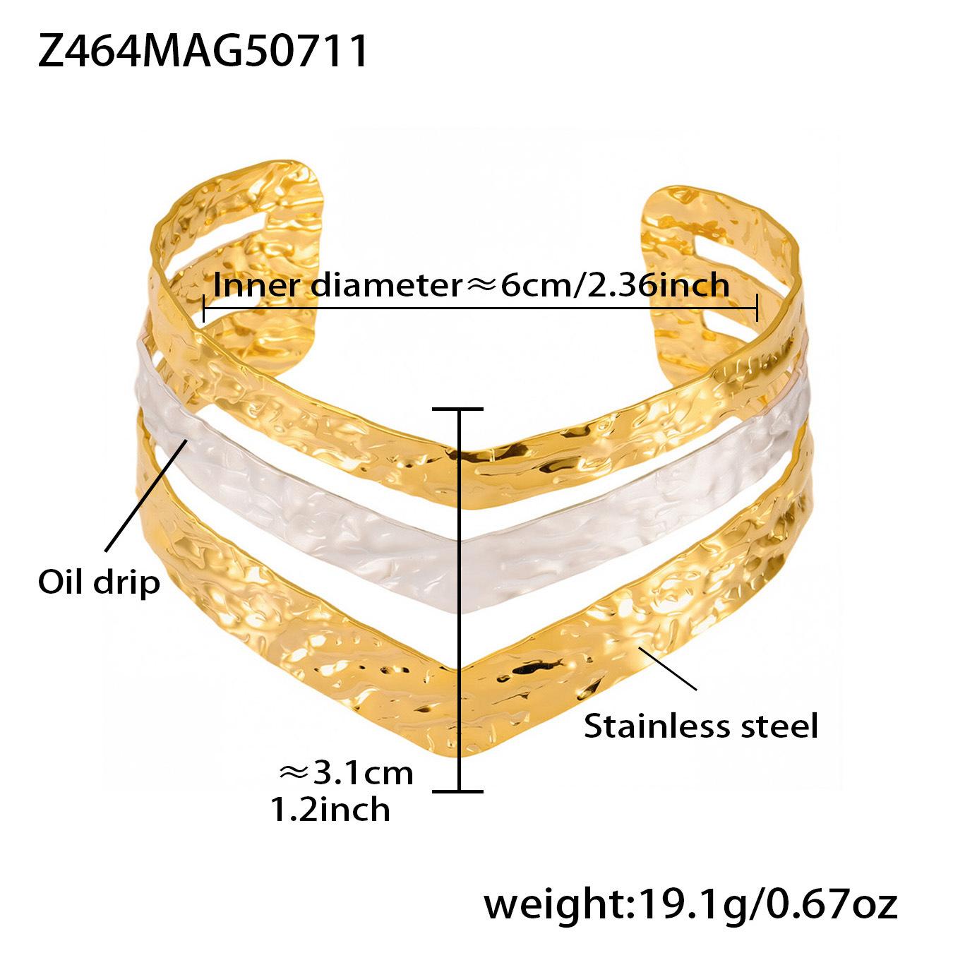 Z464-Gold bracelet 