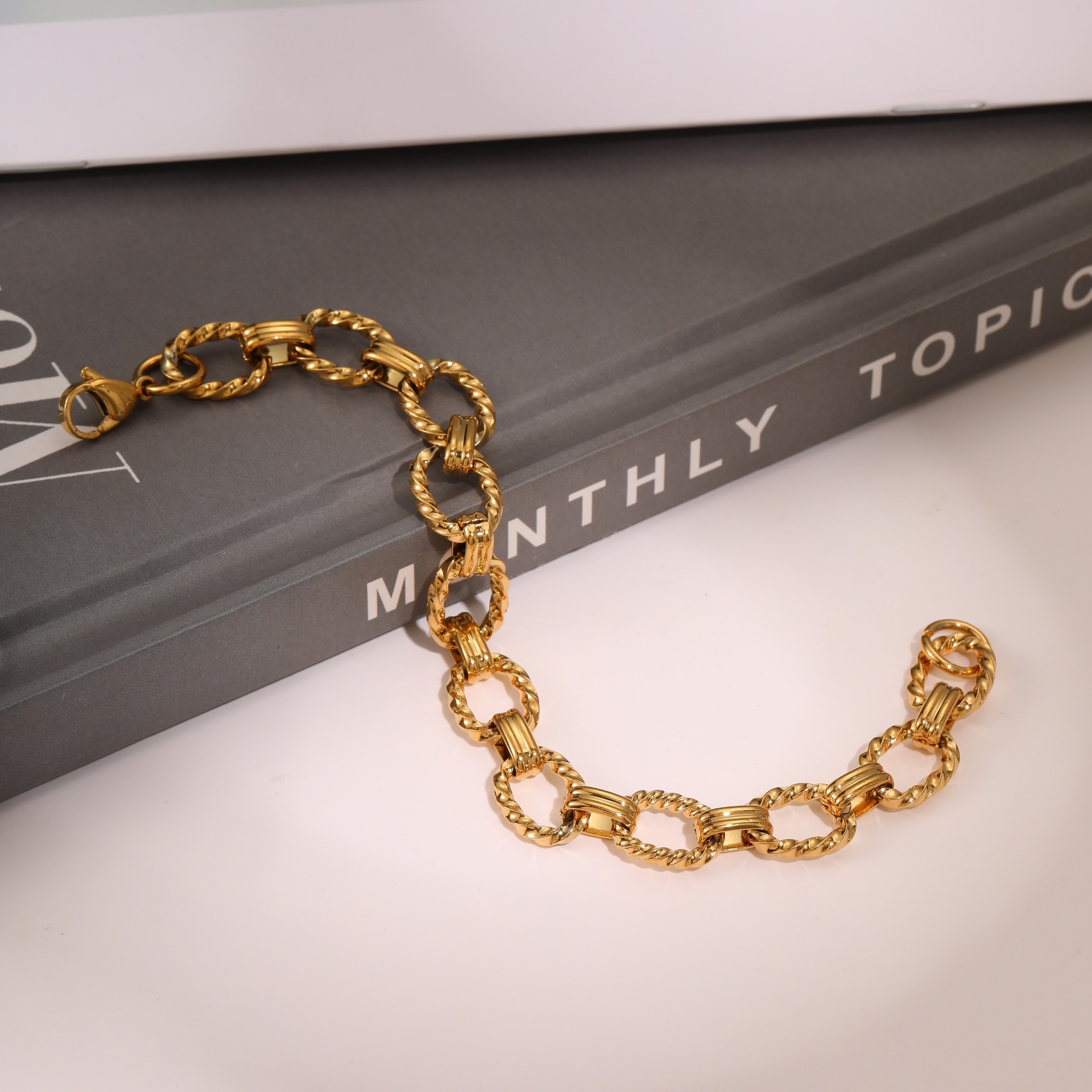 1 Piece Simple Series  Chain Stainless Steel Women's Chain Bracelets Picture4