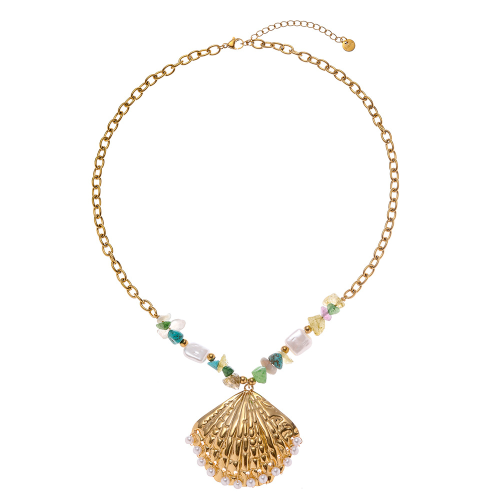 1 Piece  Vacation Turtle Stainless Steel  Gold Color  Women's Pendant Necklaces h5 Picture5