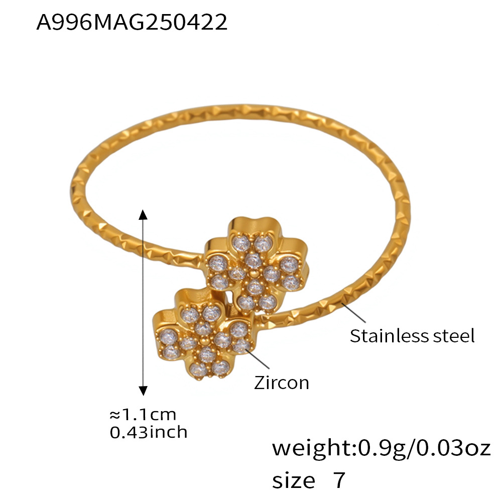 A996-Gold 5A Zircon Ring/No.7 Picture7