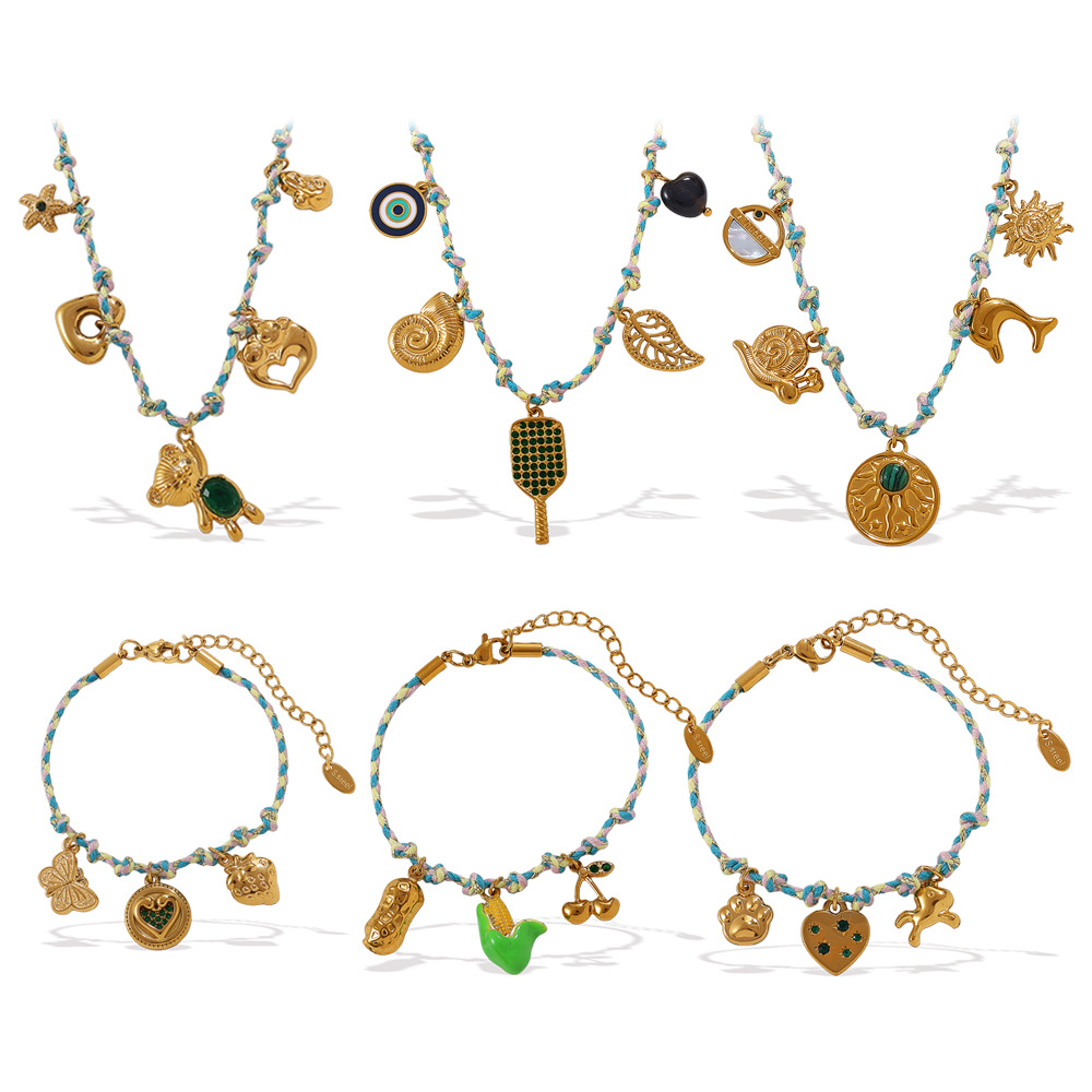 Cute Charm Stainless Steel DIY Necklace Set Picture4