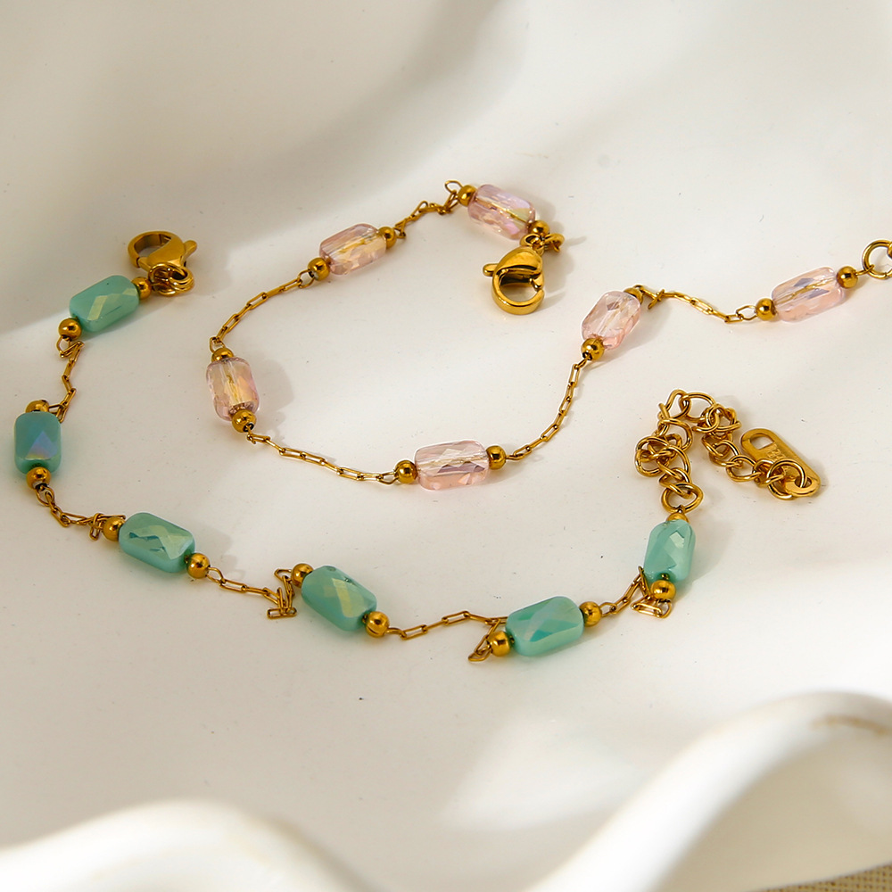 1 Stück luxuriöse elegante Kette Edelstahl Damen Kettenarmbänder