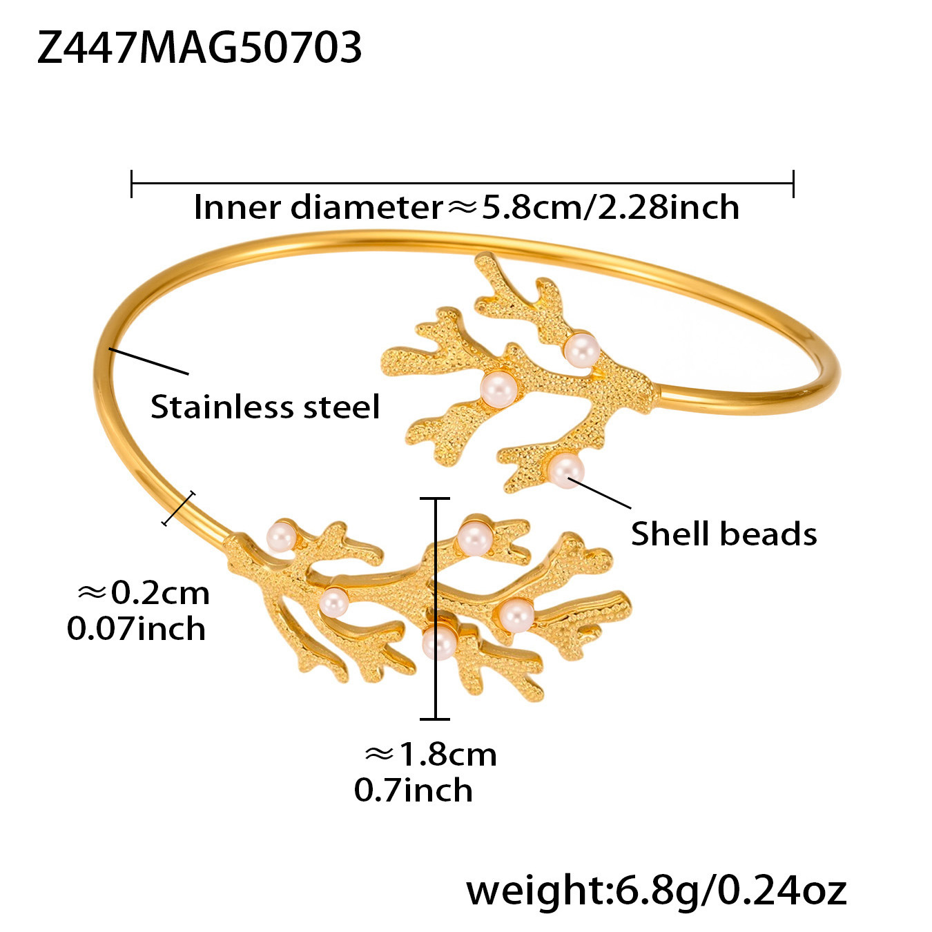 Z447-Gold Zircon Bracelet Picture3