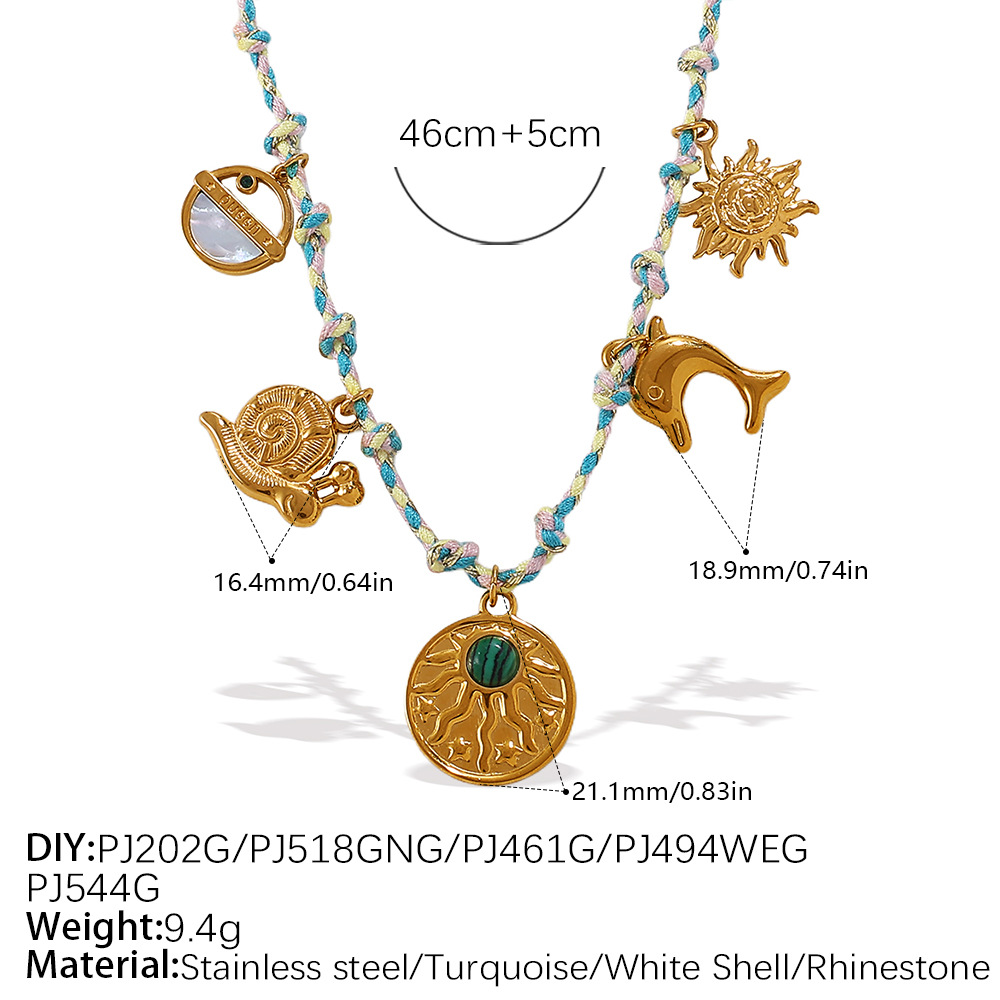 Cute Charm Stainless Steel DIY Necklace Set h5 