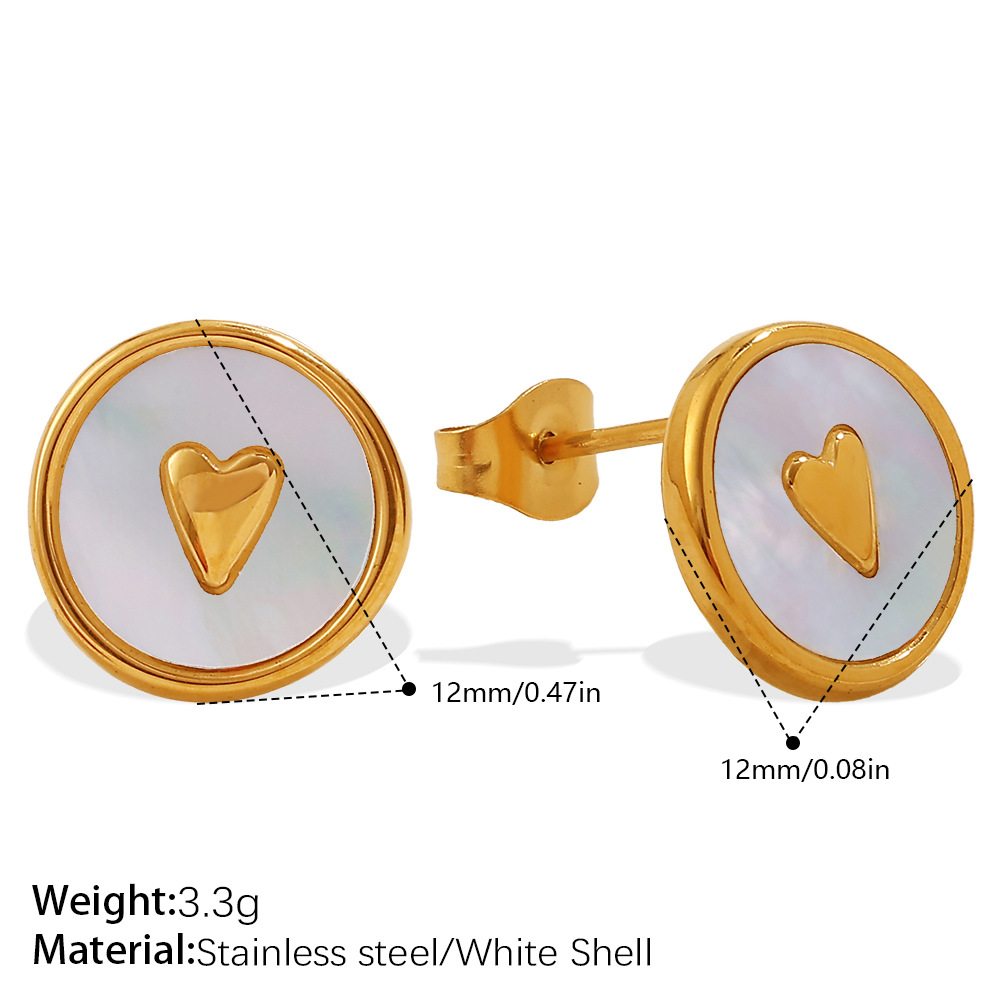 EH1186 Schelpgouden oorbellen Afbeelding2