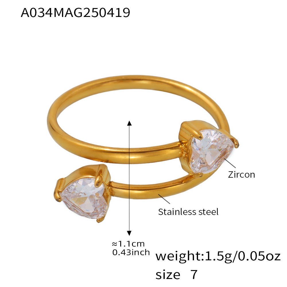 A034-Gold 5A Zircon Ring/No.7 Picture13