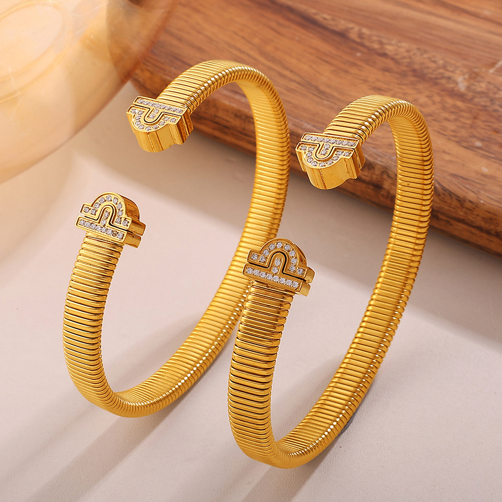 1 Piece Stainless Steel Gold Color Cuff Bangle h5 Picture3