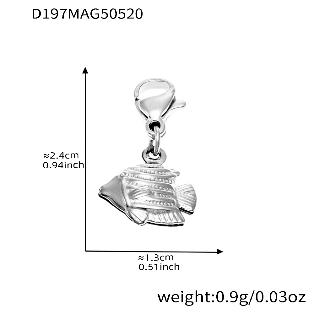 D197-Steel fish pendant 4 pieces Picture10