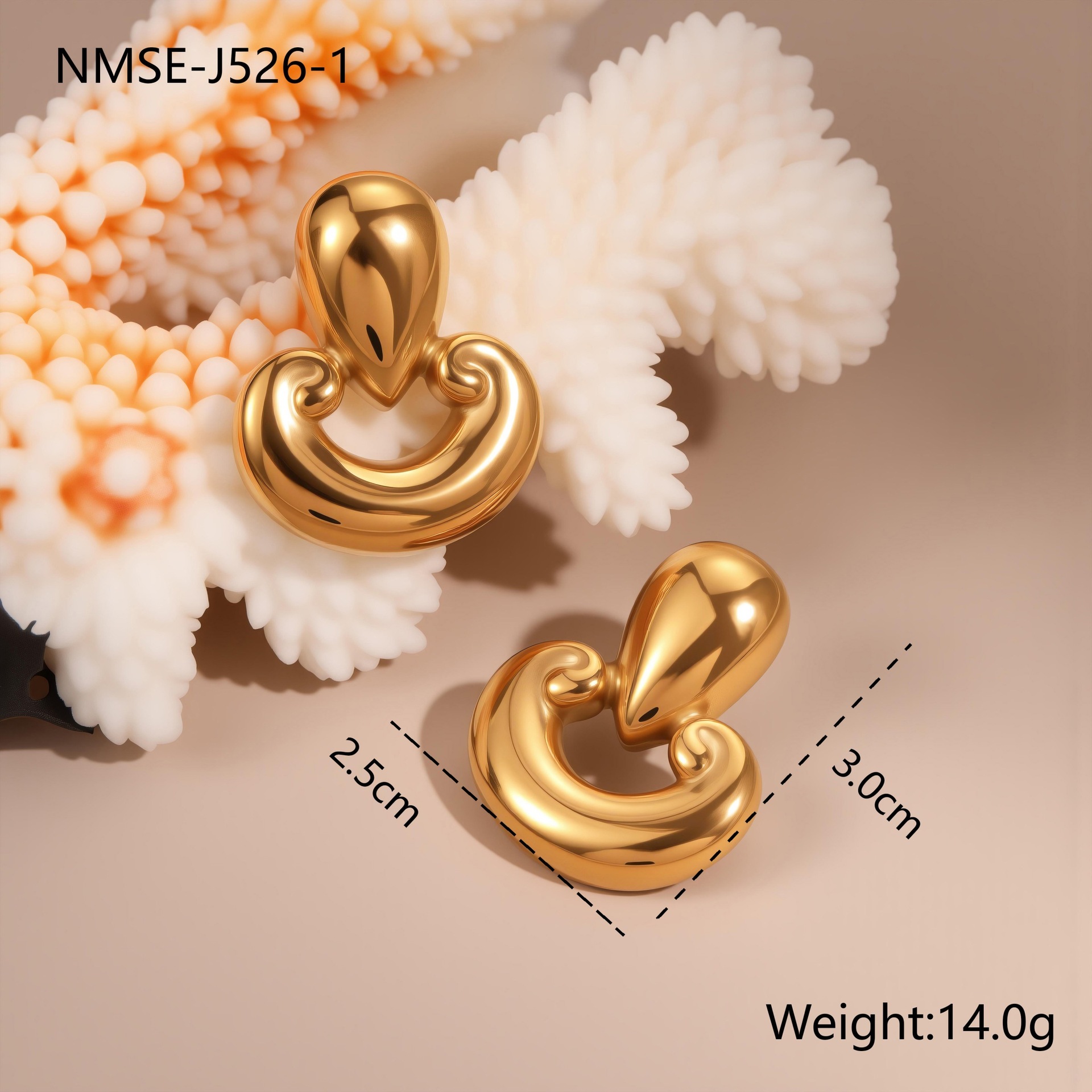 1 Pair Elegant Droplet Mixed Color Stainless Steel Women's Stud Earrings h5 