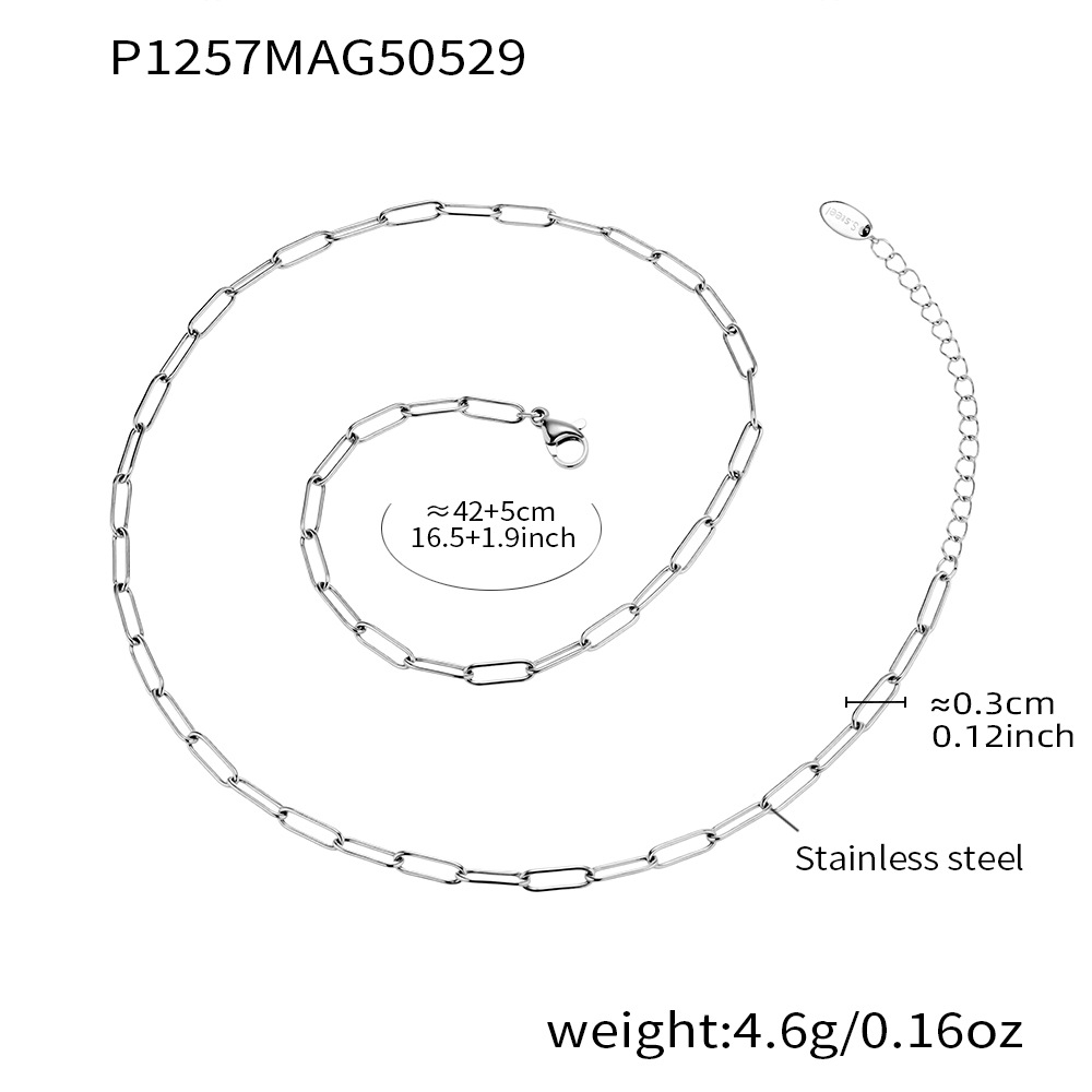 P1257-Steel necklace 42+5cm Picture4