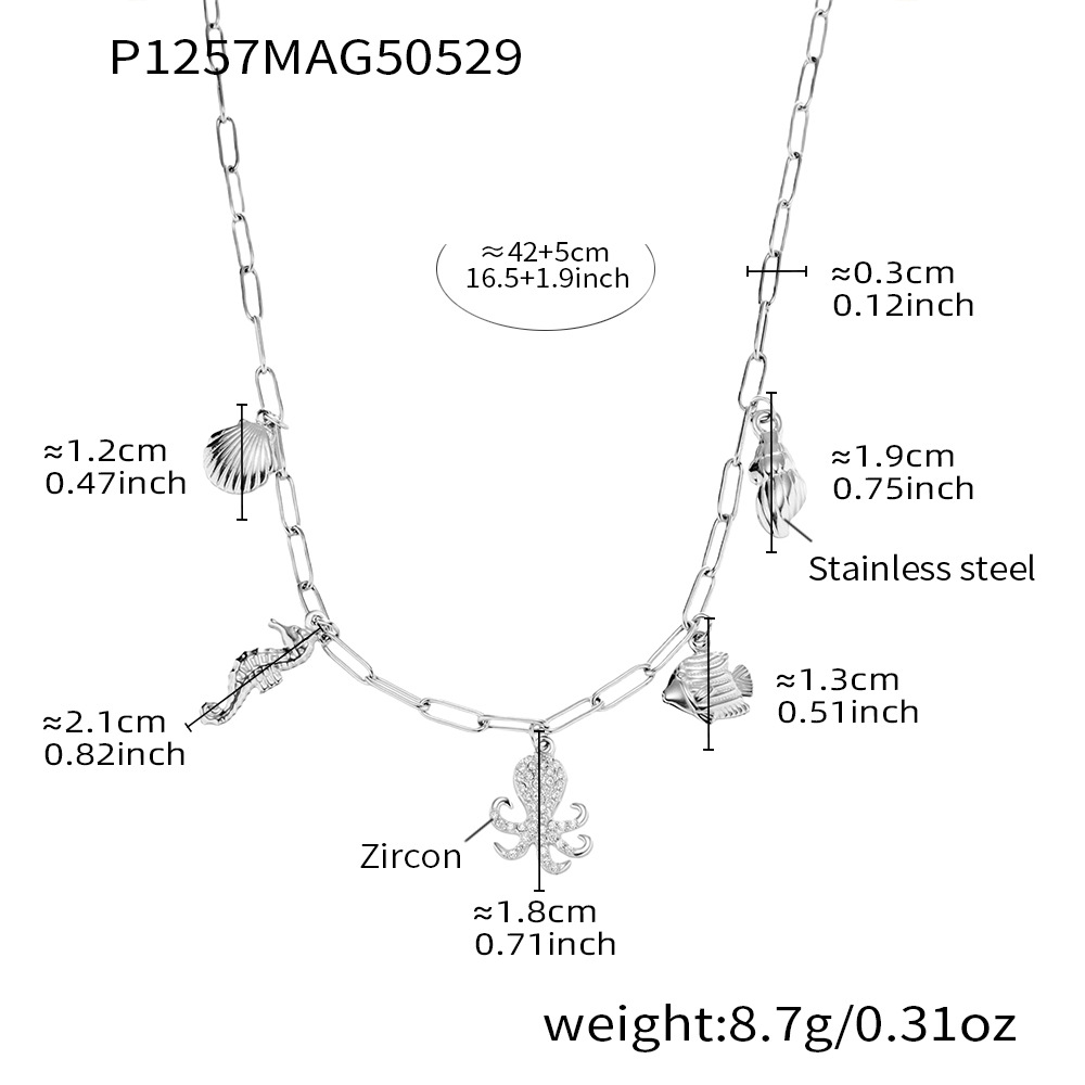 P1257-Steel DIY Pendant Necklace 42+5cm Picture2