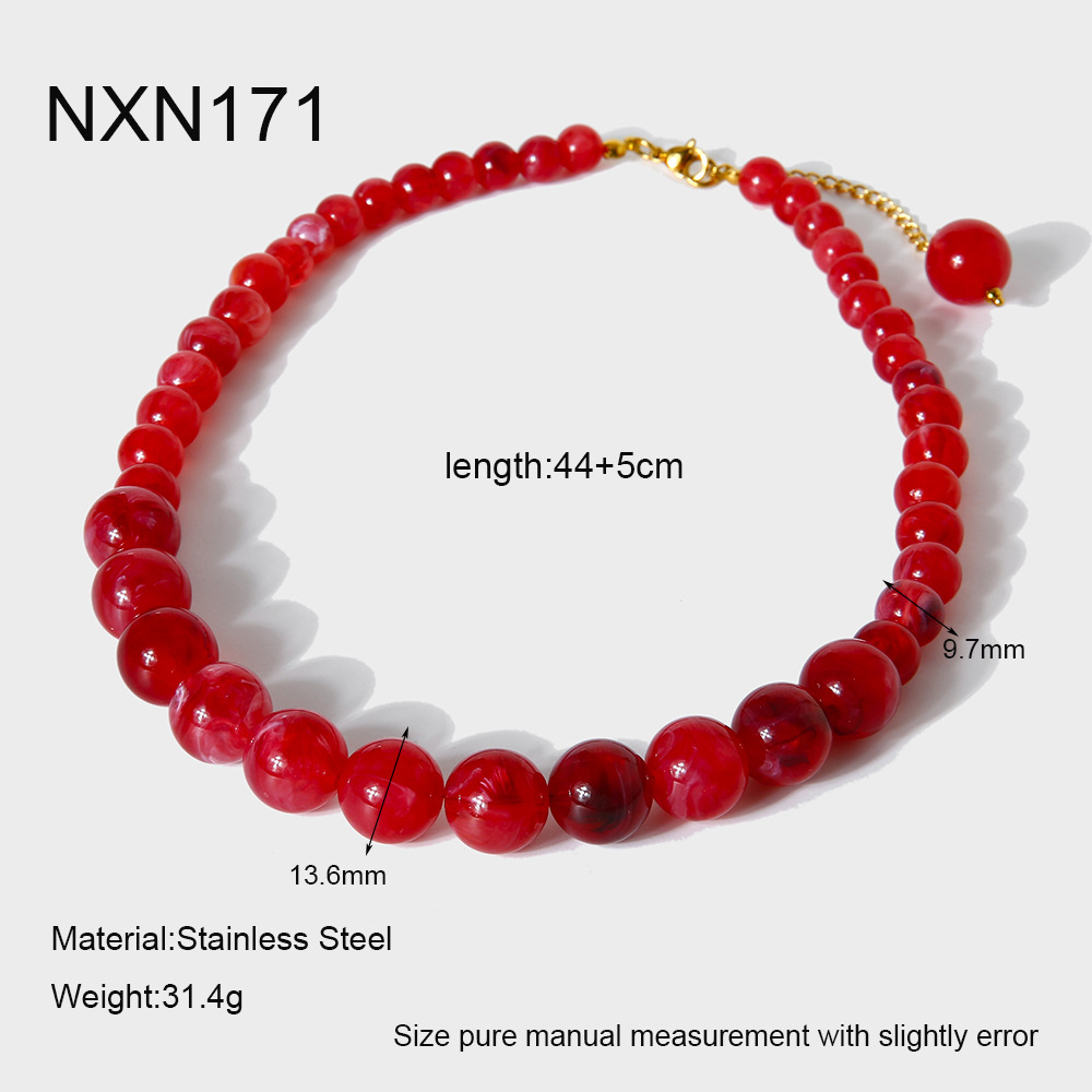 1 Piece Acrylic Beads Necklace h5 