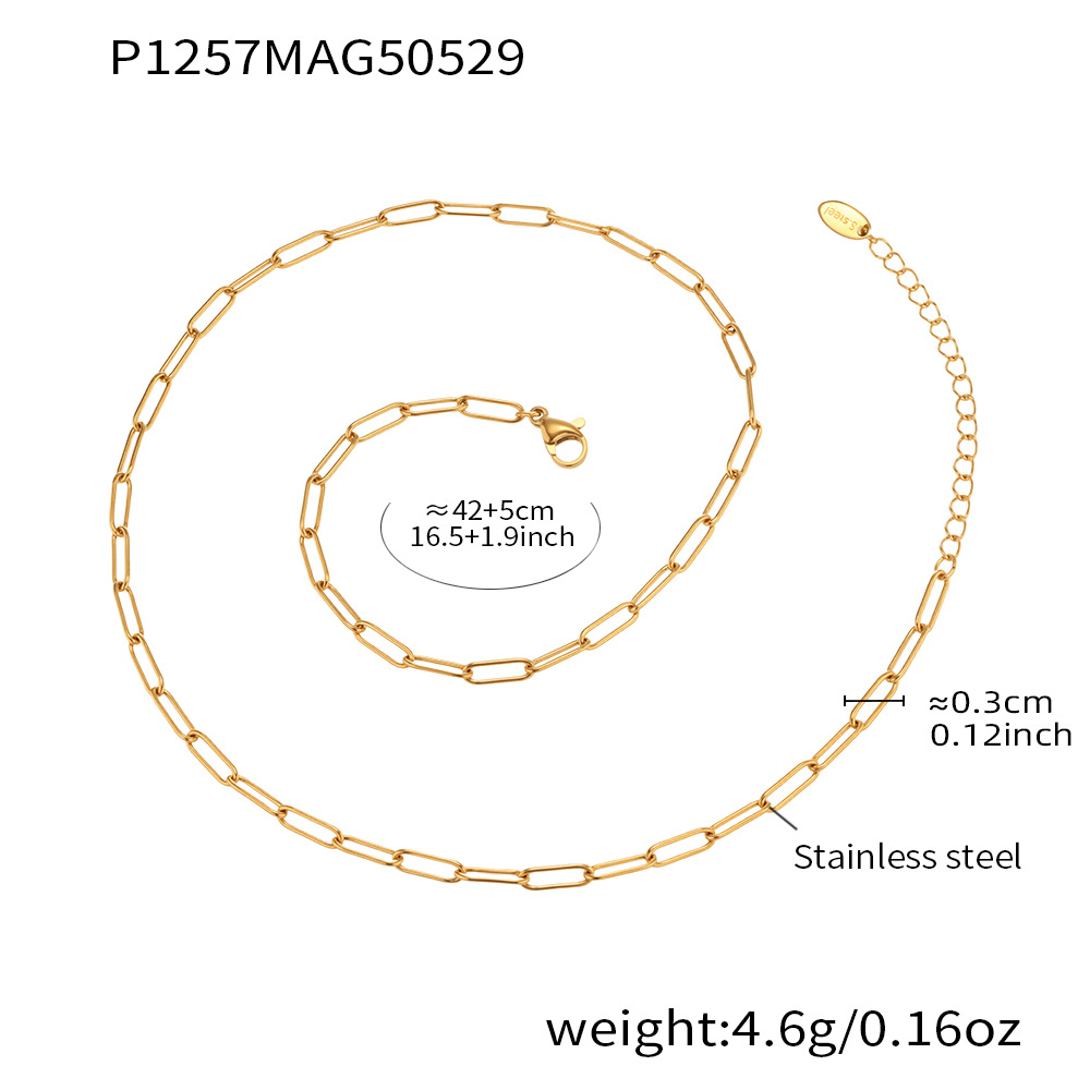 P1257-Gold necklace 42+5cm Picture3