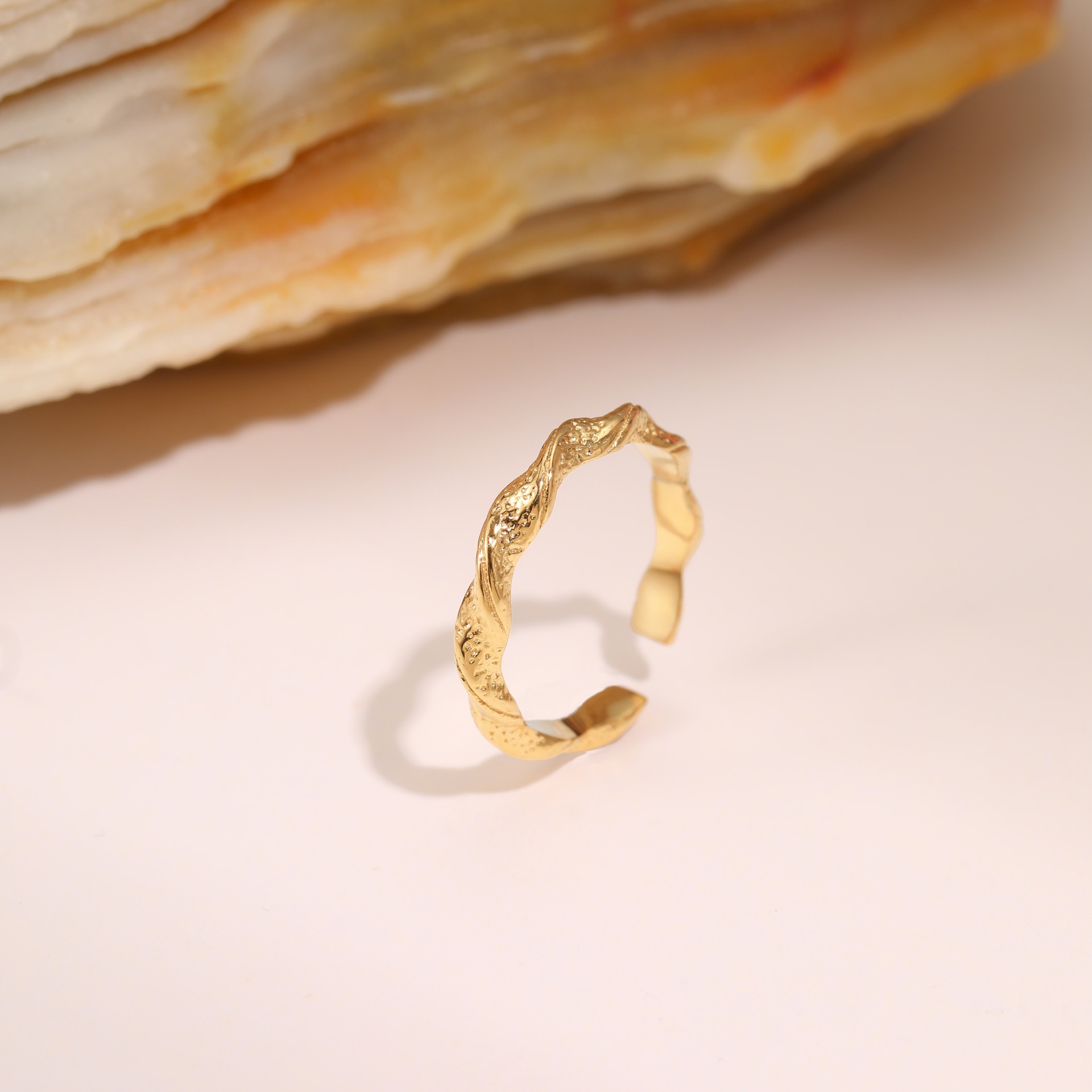 1 Piece Simple Heart Stainless Steel Statement Rings Picture4