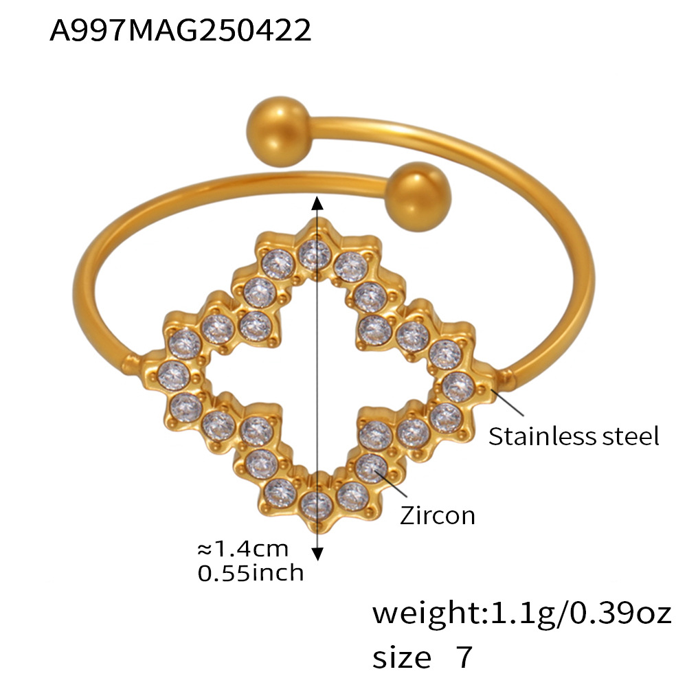 A997-Gold 5A Zircon Ring/No.7 Picture5