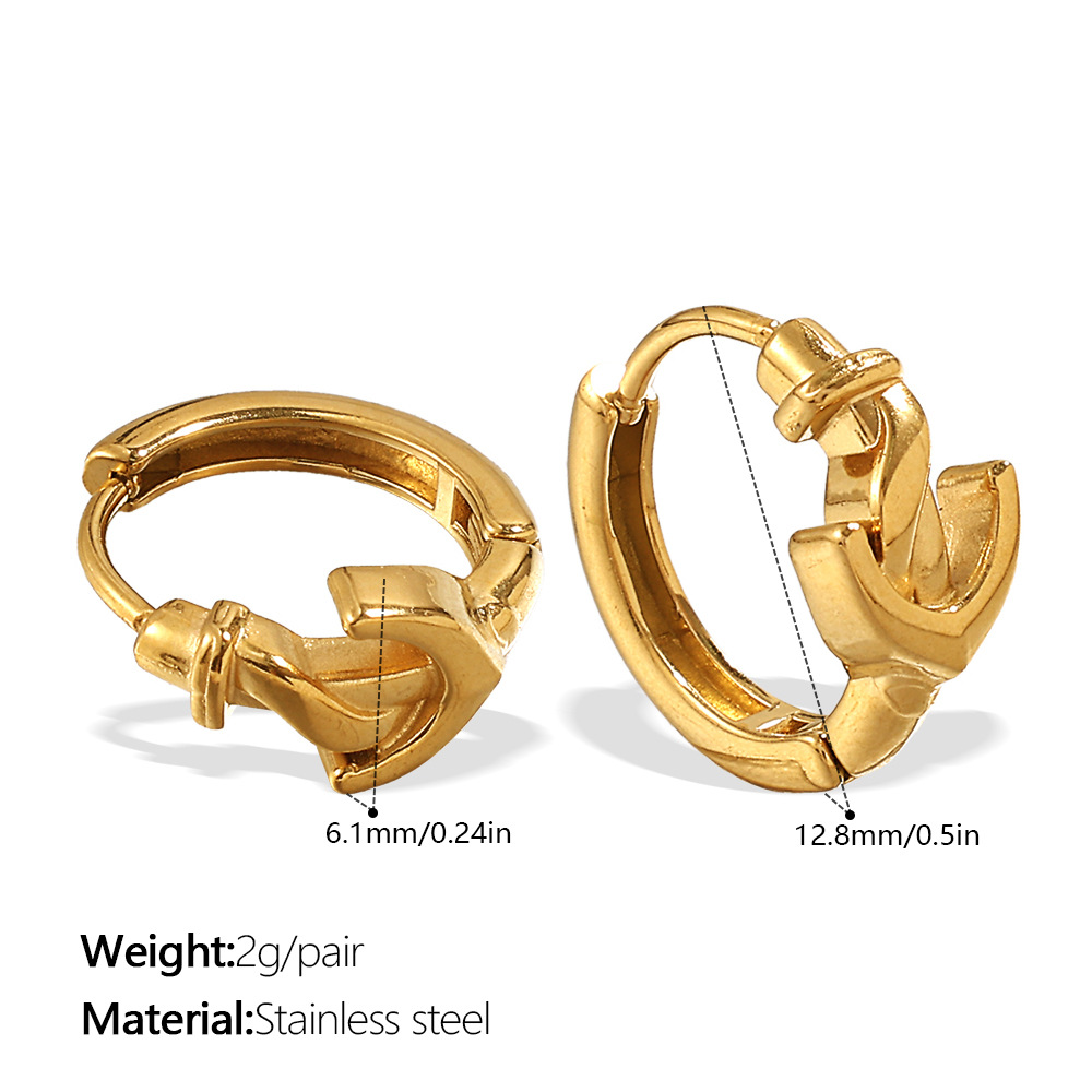EH1176G Gold Small Earrings Picture2