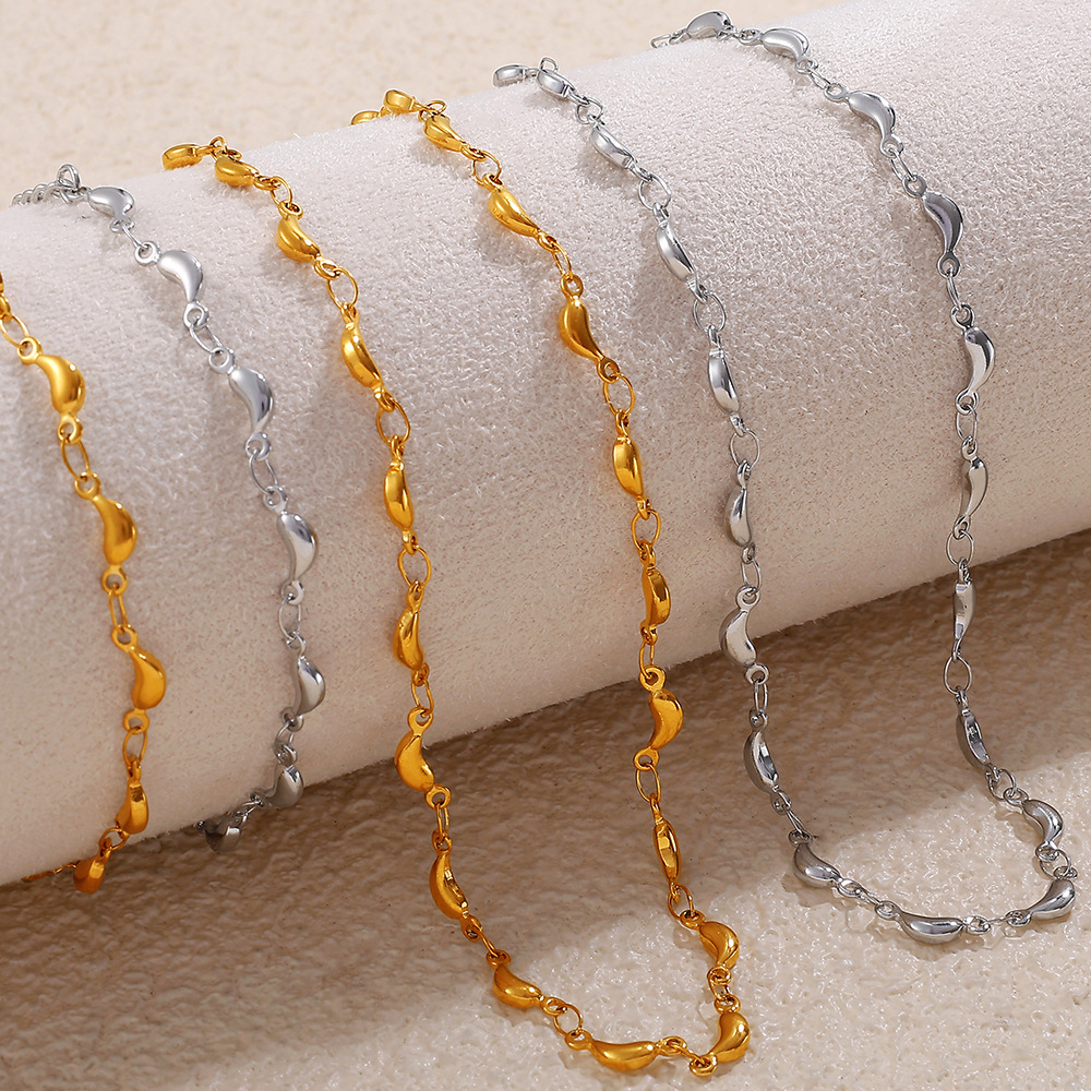 1 Piece Stainless Steel Gold Color Chain Necklace