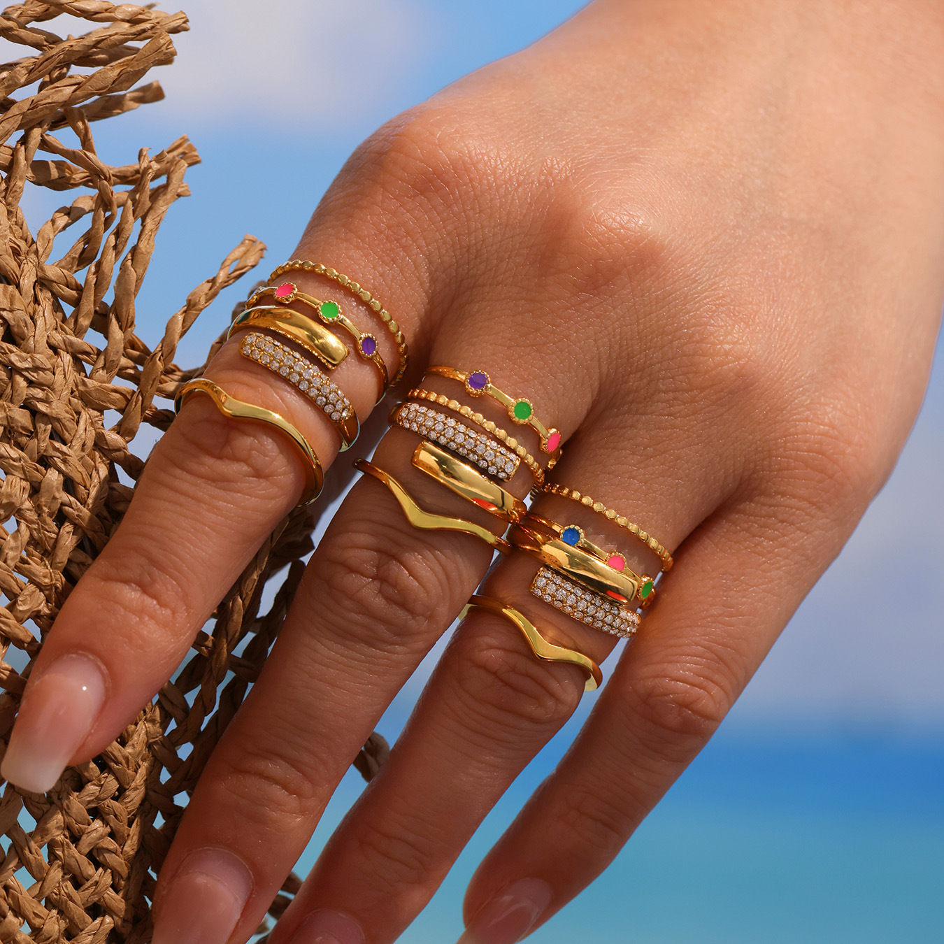 1 Piece Delicate Devil's Eye Stainless Steel Gold Color Women's Bracelets Sets Picture3