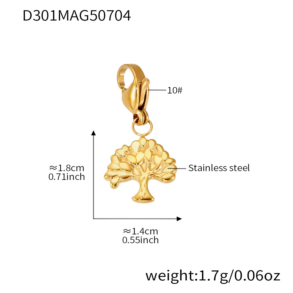 1 Piece Simple Heart Stainless Steel Gold Color Women's Charm Bracelets 