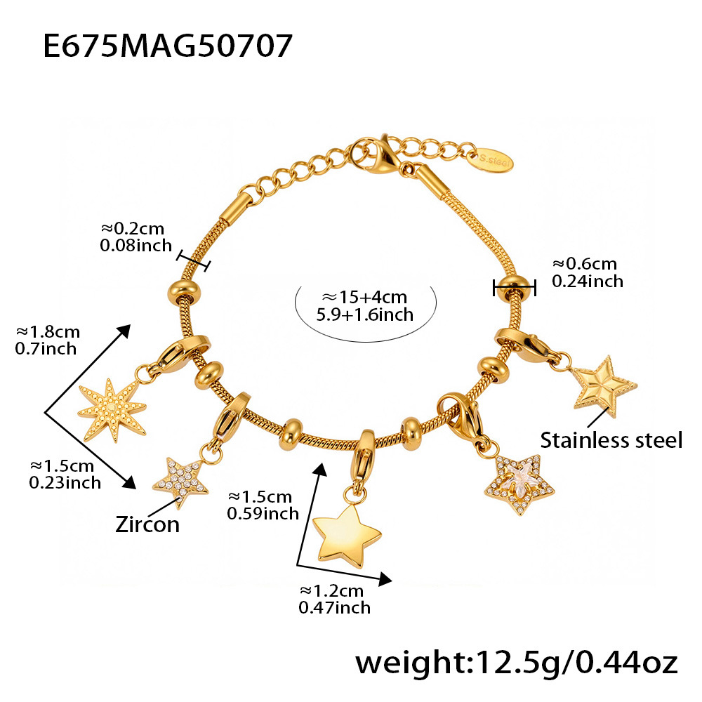 E675-Gold DIY Multi-Accessories Bracelet 15+4cm Picture3