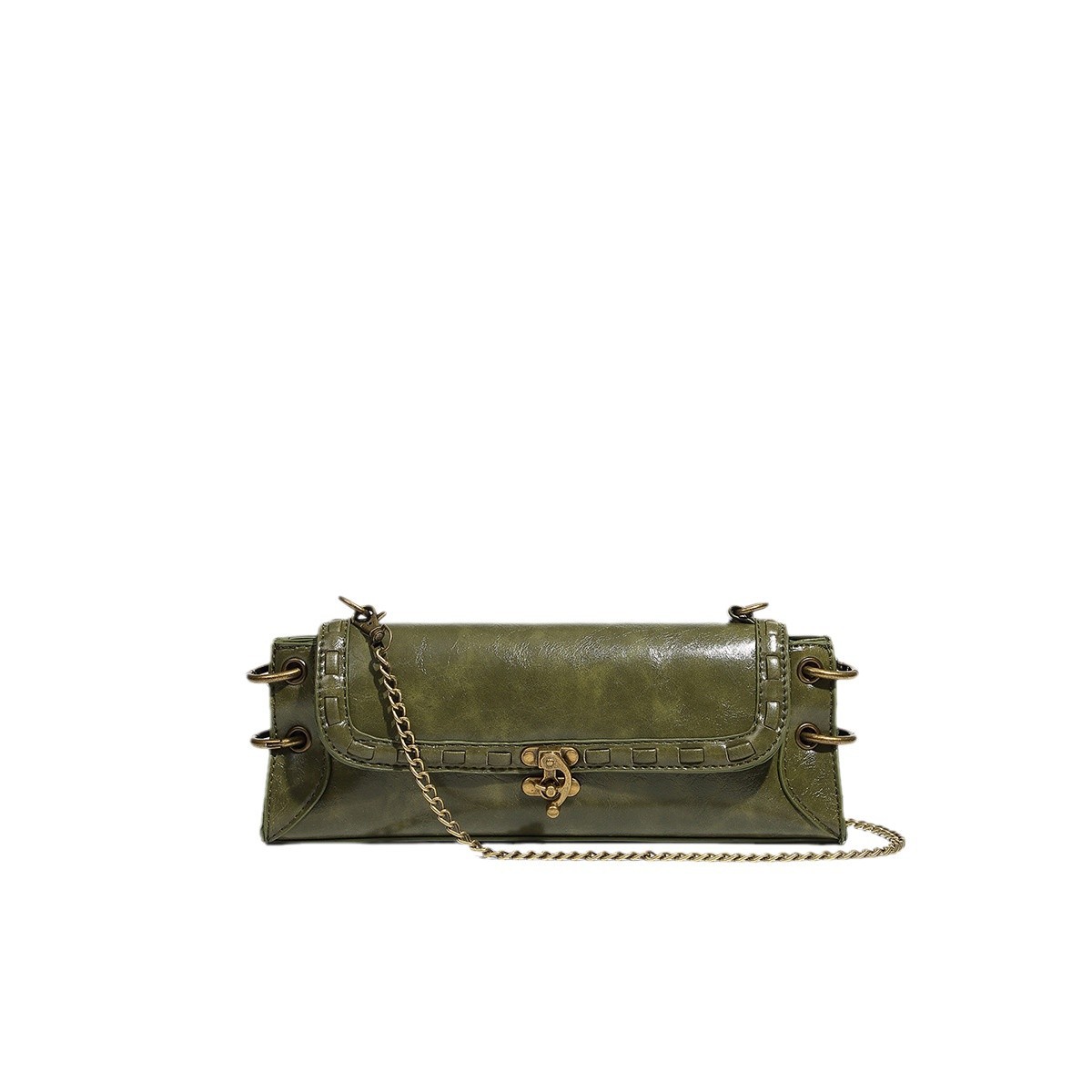 1 Piece Simple Series Retro Solid Color PU Women's Shoulder Bags thumbnail 2