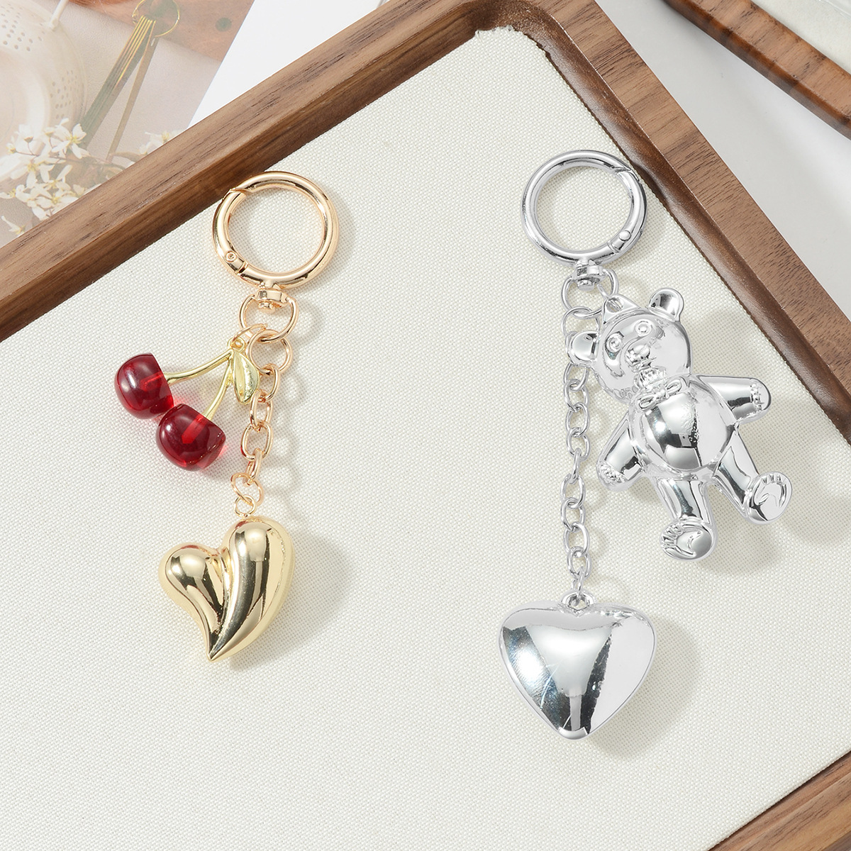 1 Piece Heart Alloy Bag Charm 2