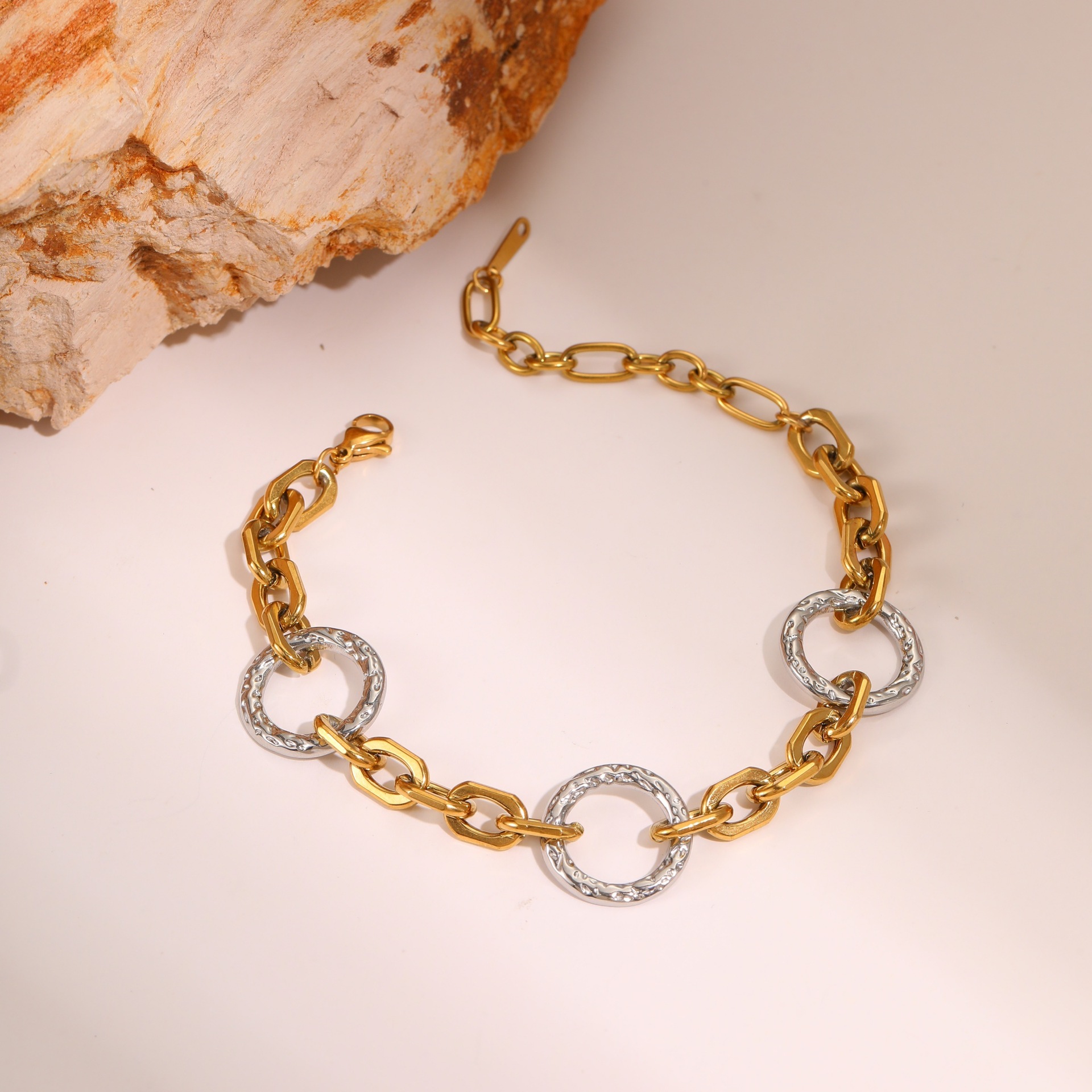 1 Piece Casual Mixed Color Chain Stainless Steel Women's Chain Necklaces Picture4