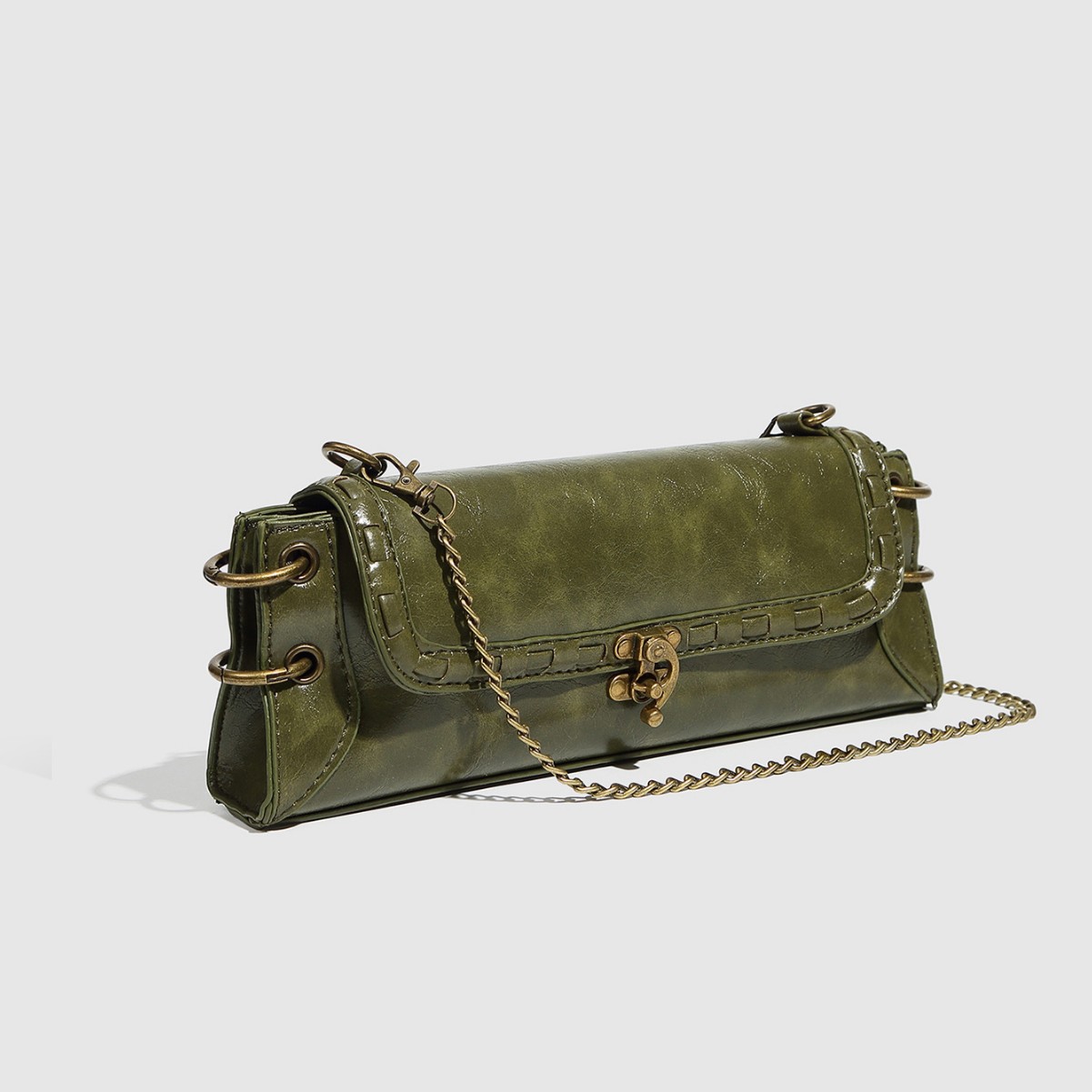 1 Piece Simple Series Retro Solid Color PU Women's Shoulder Bags