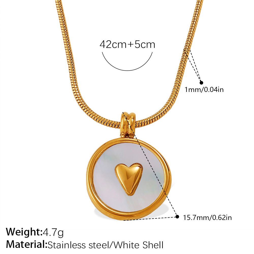 XL794WEG witte schelp gouden ketting Afbeelding6