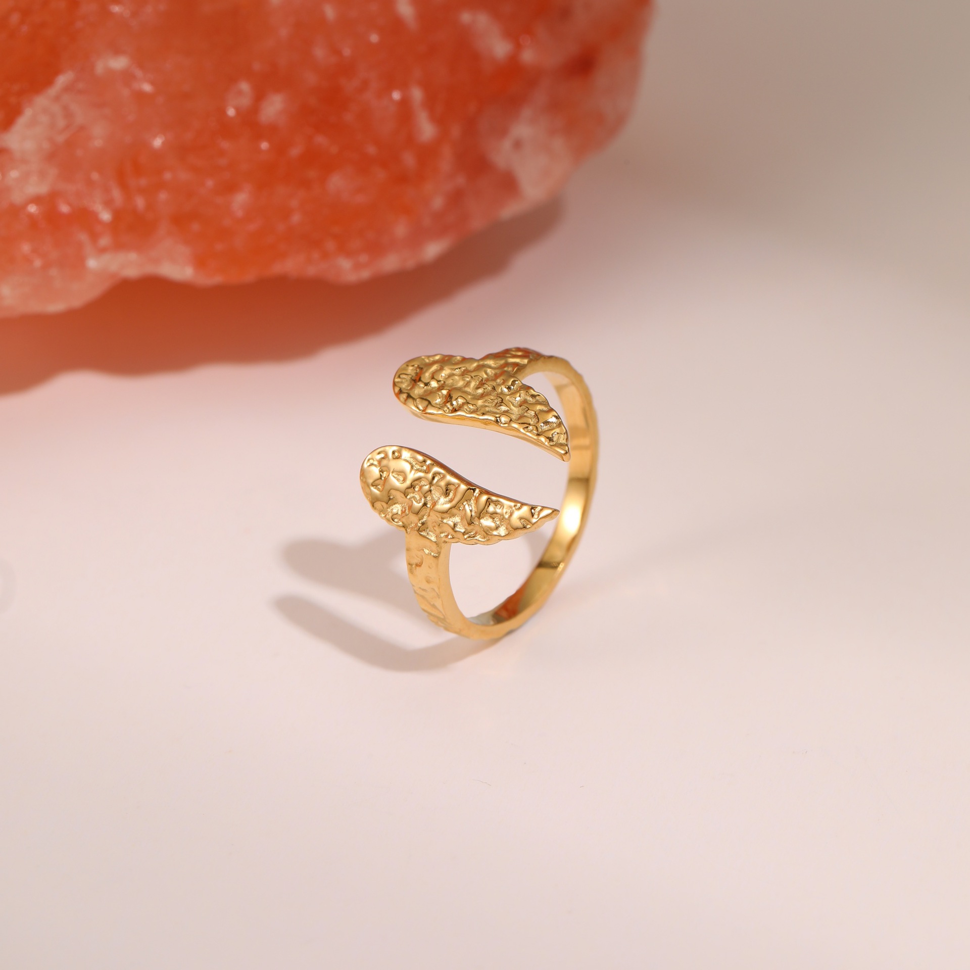 1 Piece Simple Heart Stainless Steel Statement Rings h5 Picture3