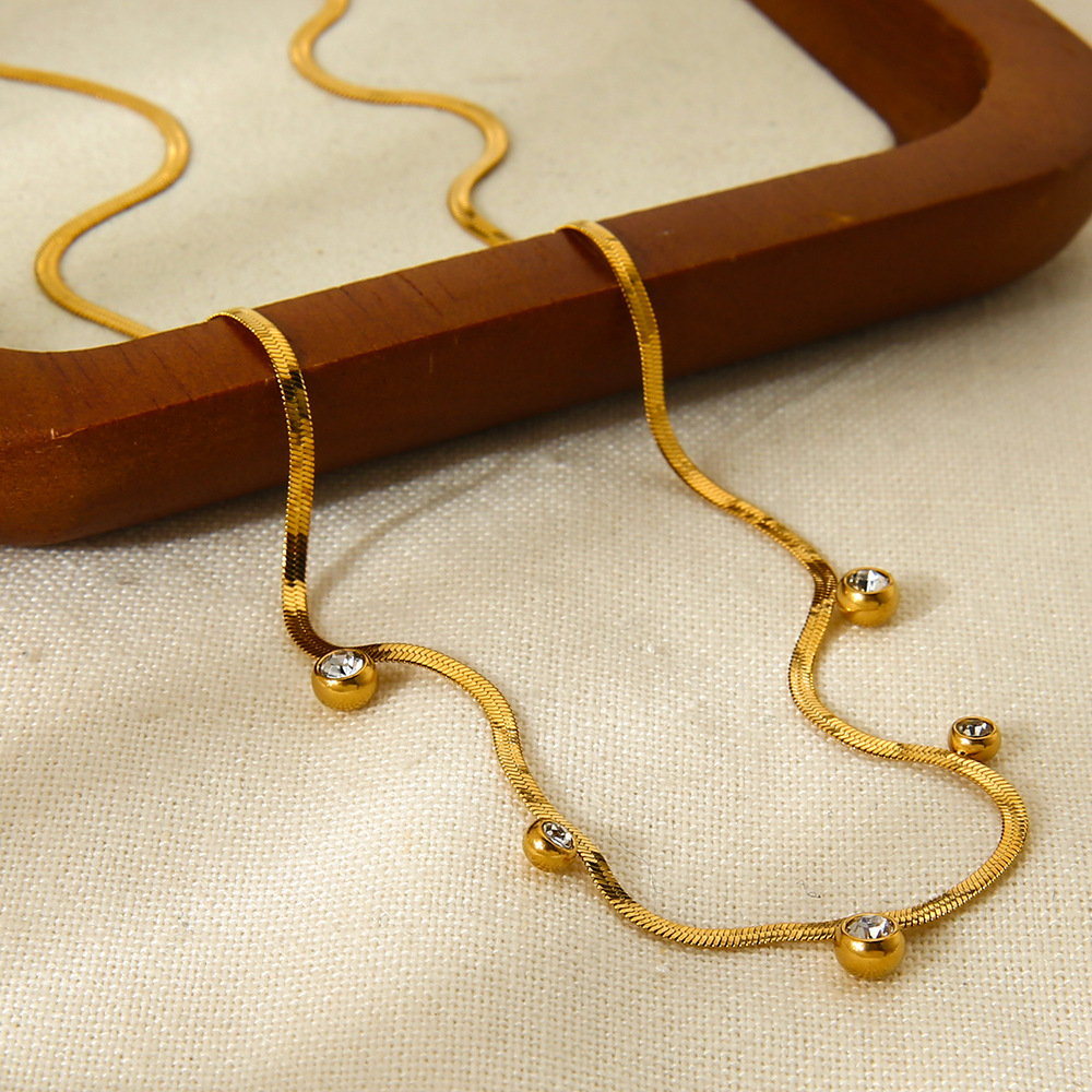 Collana con ciondolo da donna in acciaio inossidabile con catena semplice da giorno, 1 pezzo h5 Immagine4