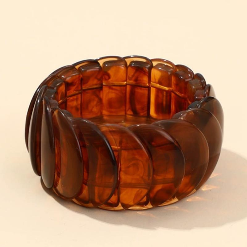 1 stuk luxe serie retro acryl damesarmbanden met kleurverloop