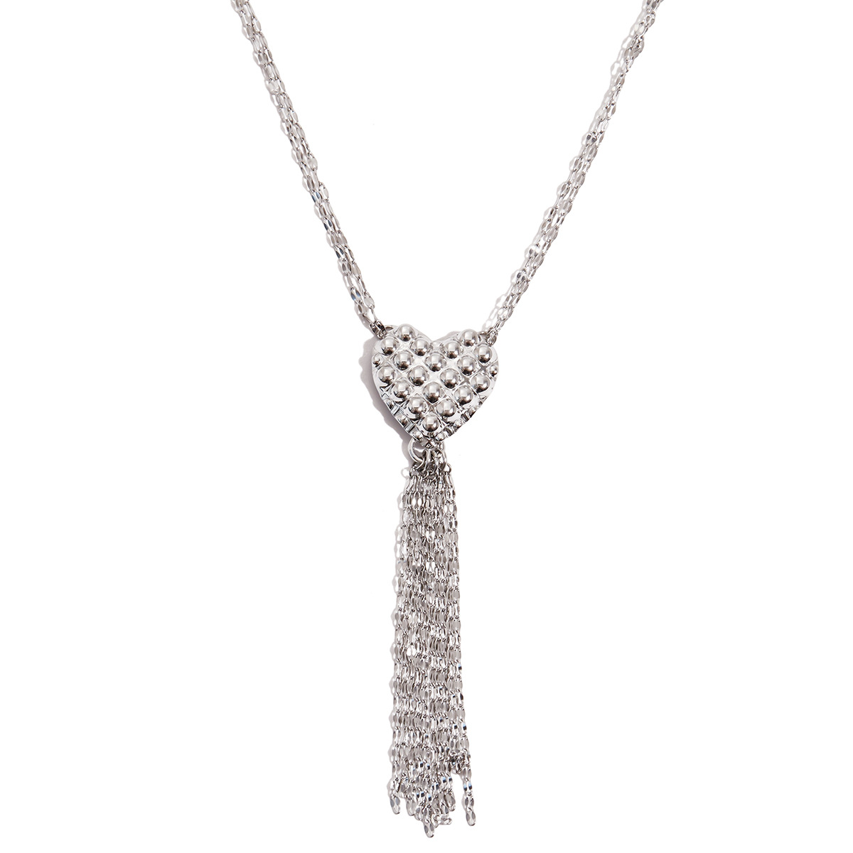 1 Piece Sexy Heart Stainless Steel Silver Color Women's Pendant Necklaces h5 Picture7