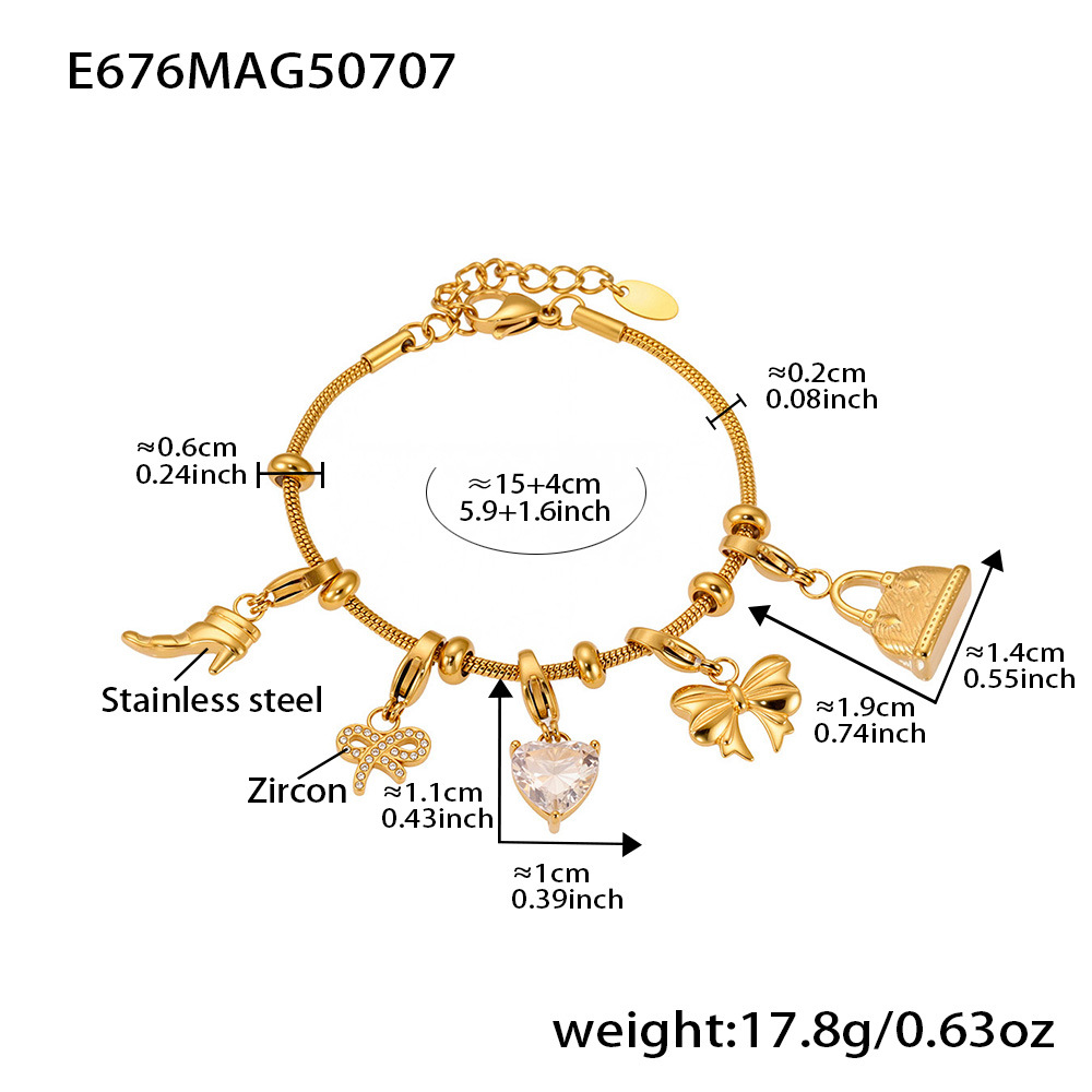 E676-Gold DIY Multi-Accessories Bracelet 15+4cm Picture5