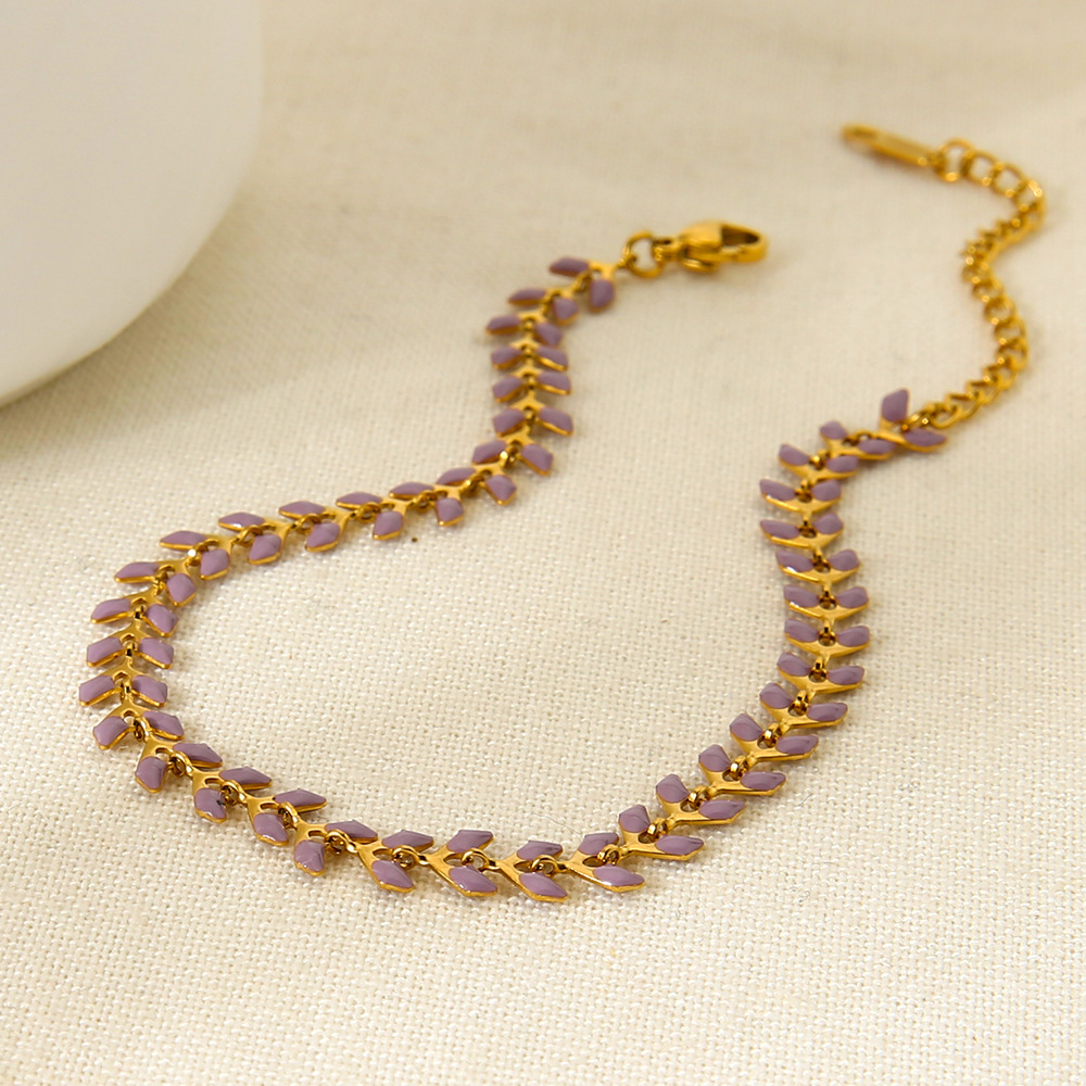 1 Piece Simple Daily Chain Rectangle Stainless Steel Women's Chain Bracelets Picture3