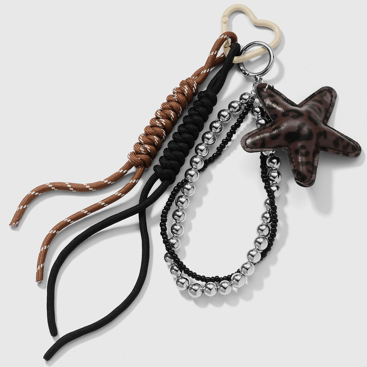 1 pieza de dije para bolso con estampado de leopardo y corazón en colores variados h5 Imagen5